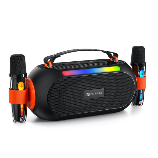 Portronics Apollo 20 Wireless Bluetooth Portable Speaker | wireless speakers | bluetooth speaker with mic | RGB LED party lights