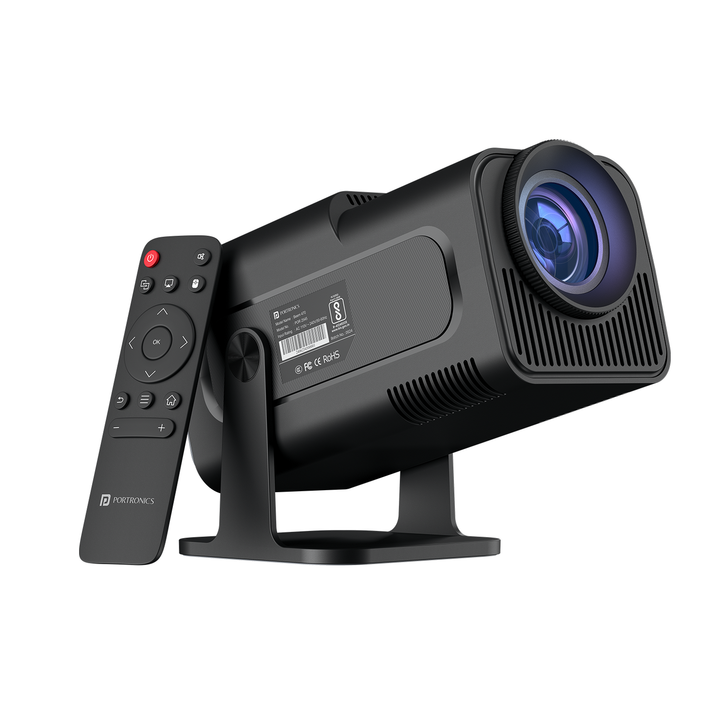 Portronics Beem 470 smart LED projector for home with Android OS and 1080p resolution| smart led projector online| best projector at discount