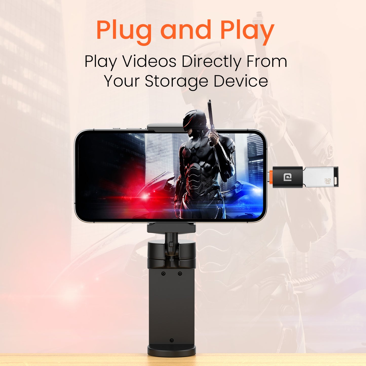 Portronics BridgeY Universal USB A to Type C Converter Adapter with Portable Design and Wide Compatibility