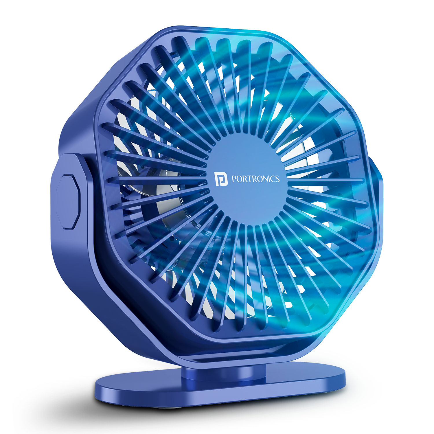 Portronics Chill On USB Mini Desk Fan | compact portable rechargeable hand fan | mini fan for home, office & travel | 360° rotating mini table fan | pocket-sized fan with BLDC motor