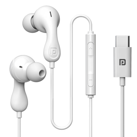 Portronics Conch Kappa C Type C Wired Earphones with In-Line Mic – Best Wired Earphone for Calling, Music & More