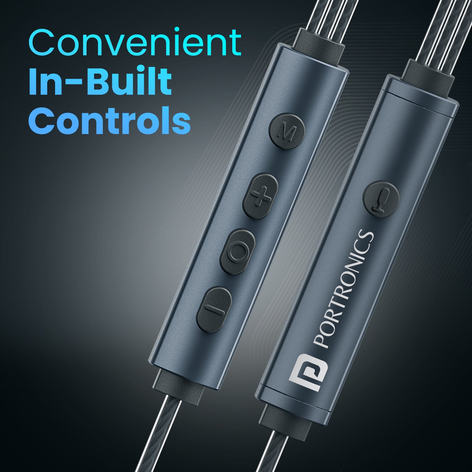 Portronics Conch One wired earphone with type C features in-ear comfort, karaoke mic, noise isolation, robust in-line controls, 8 karaoke modes, 4 EQ settings, and rich bass—perfect for mobile music, gaming, and hands-free calls