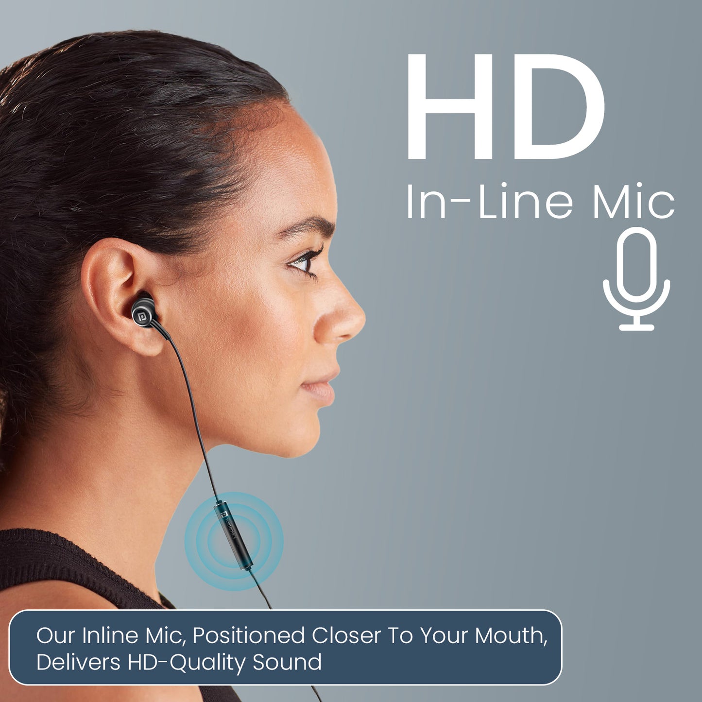 Black Portronics Conch Sigma A CONCH Wired Earphone | Clear Audio and Extra Bass Performance | Wired earphones for laptop