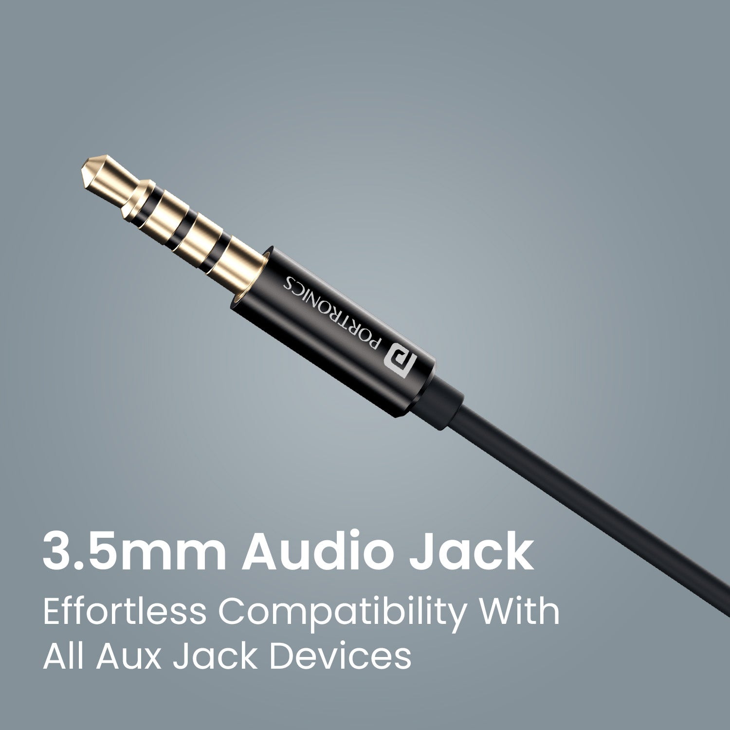 Black Portronics Conch Sigma A Earphone with Mic | 3.5mm Jack for Smartphones and Laptops | Wired earphones
