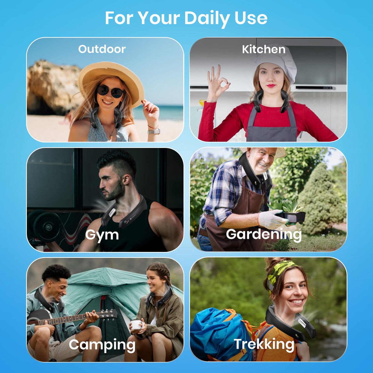 Portronics Cool Aid cooling neck fan| wearable cooling neck fan online| rechargeable neck fan for  daily use| best cooling fan in the market
