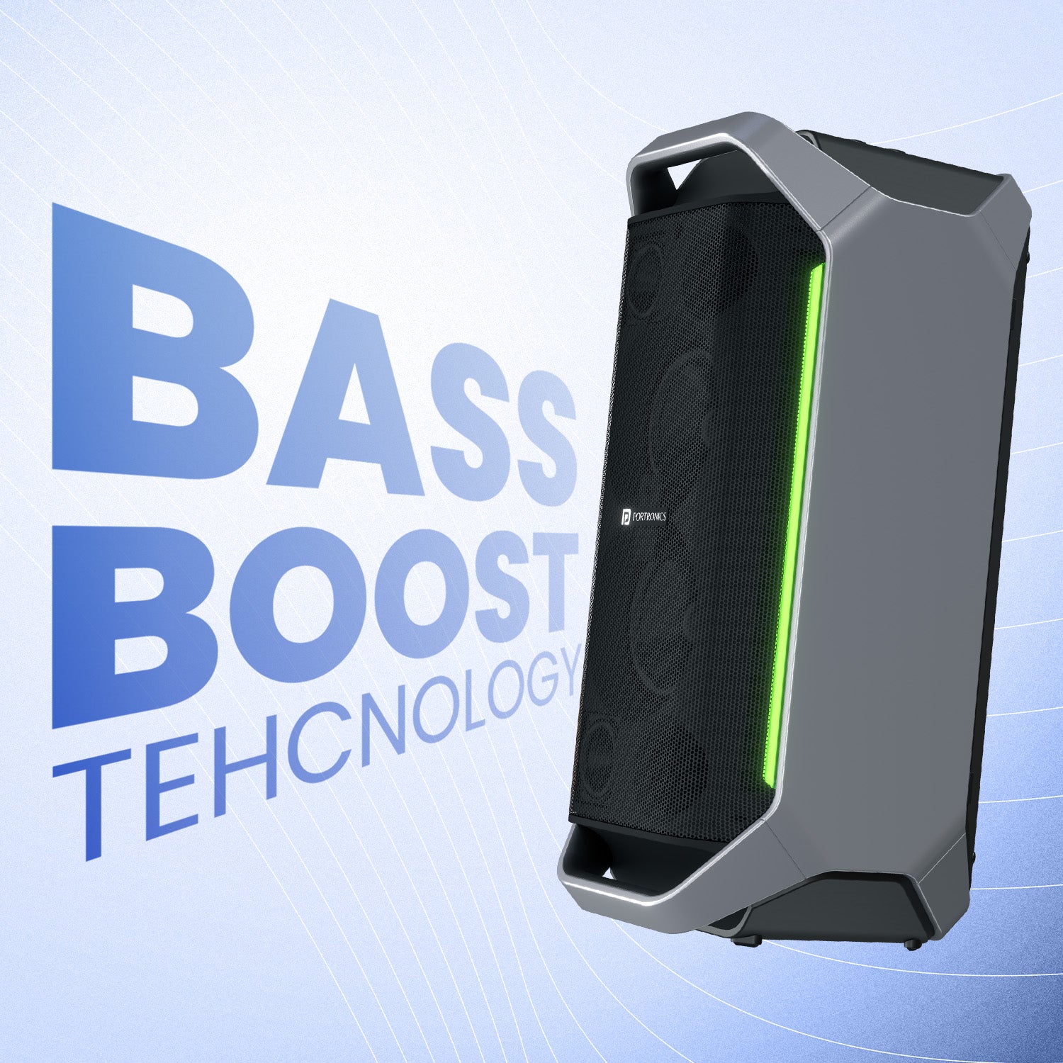 Portronics Dash 13 party speaker with bass boost technology and dual driver speaker – 150W wireless bluetooth party speaker for deep bass sound                 