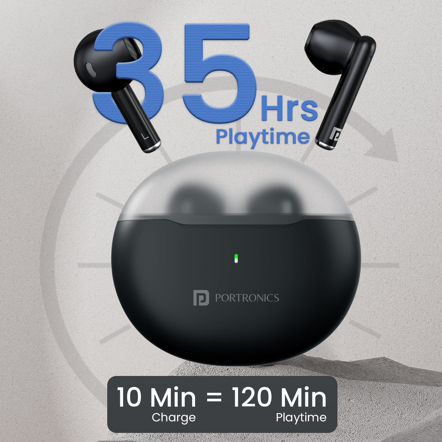 Portronics Harmonics Twins s20 best TWS earbuds with fast charge| 35hr playtime bluetooth earbuds under 2000.