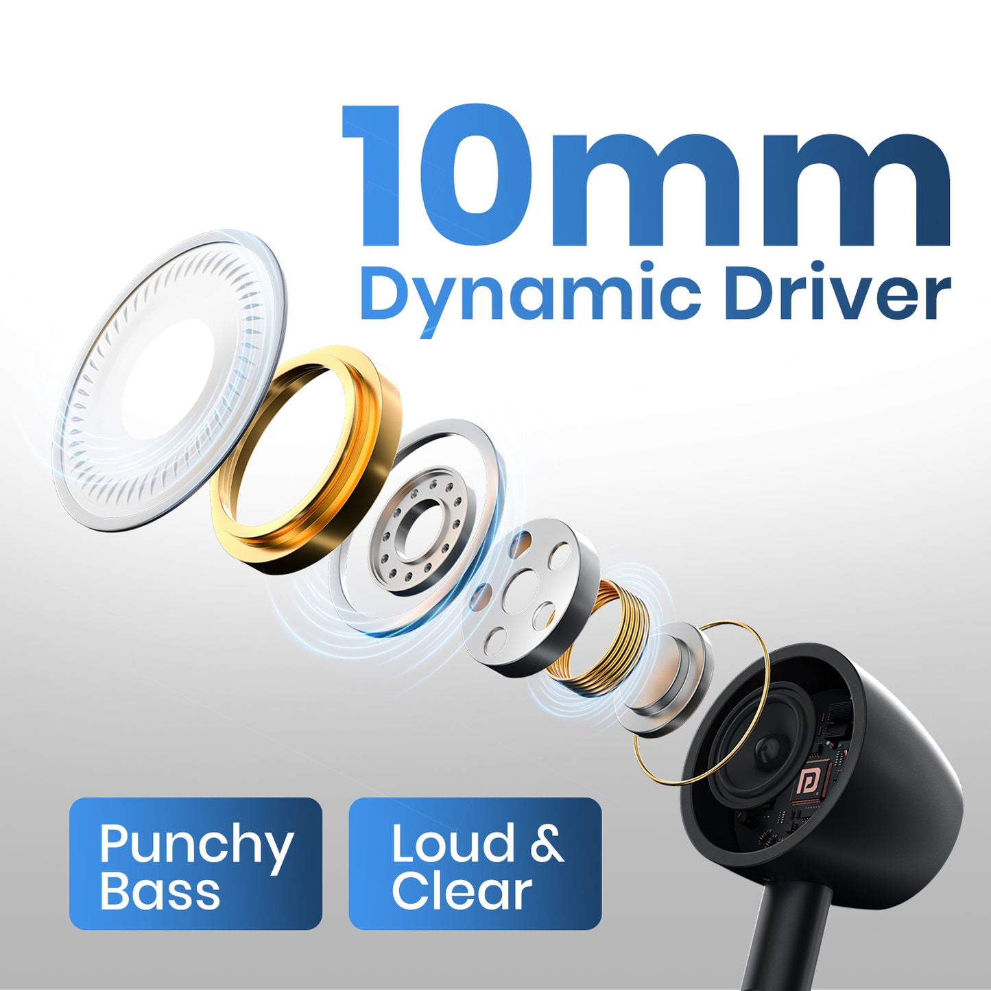 Portronics Harmonics Y4 Neckband Headphones | ultra-light wireless stereo headset with 100 hours playback, Bluetooth 5.4, and dual-device pairing | 10mm drivers deliver HD sound with strong bass | Type-C fast charging provides quick top-up for busy routines | HD mic ensures seamless calling | ergonomic neckband design with magnetic earbuds for daily comfort | ideal for fitness, sports, gaming, music, and professional use