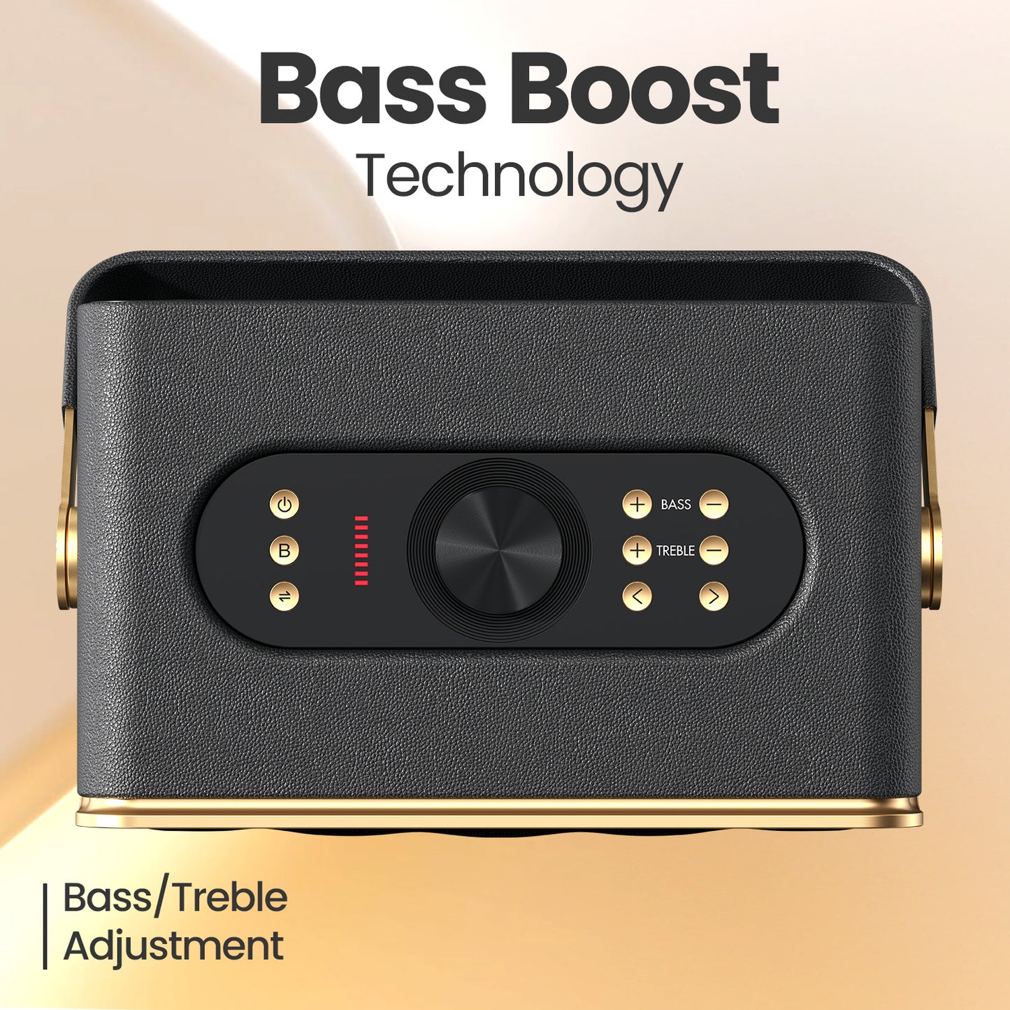 Black Portronics Harmony | Bass-Enhanced 80W Wireless Bluetooth Speaker for Home & Party Use | Portable Speaker, Bluetooth Party Speaker, Rechargeable Speaker