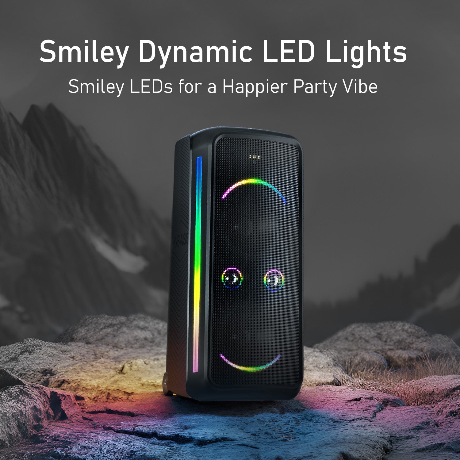 Portronics Iron Beats 5 Prime TWS Wireless Speaker | Best for large gatherings using TWS mode for wider stereo sound | TWS for enhanced outdoor audio experience with with RGB LED lights