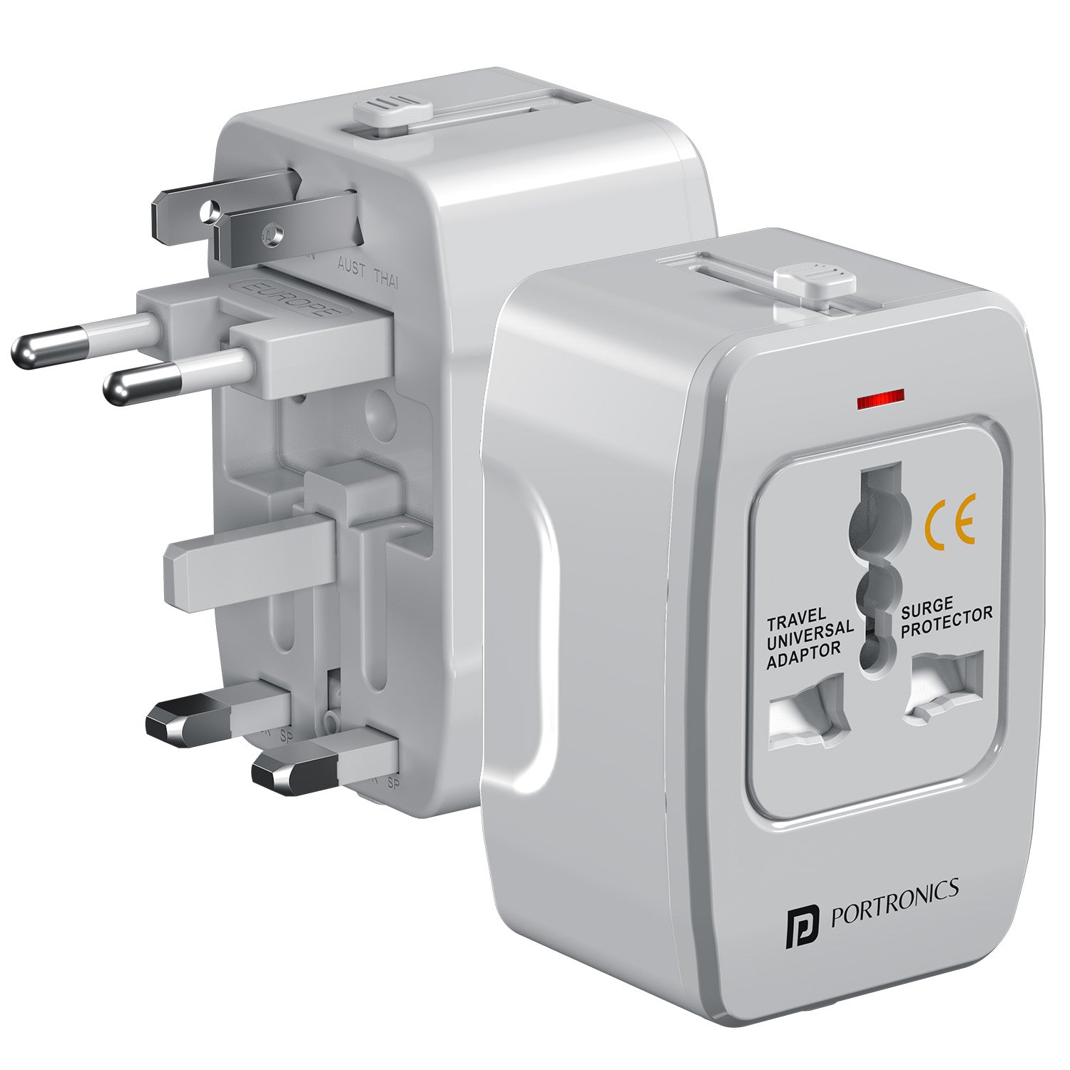 Portronics JuiceMate 3 Universal Travel Adapter with 6A AC Socket for Fast Charge
