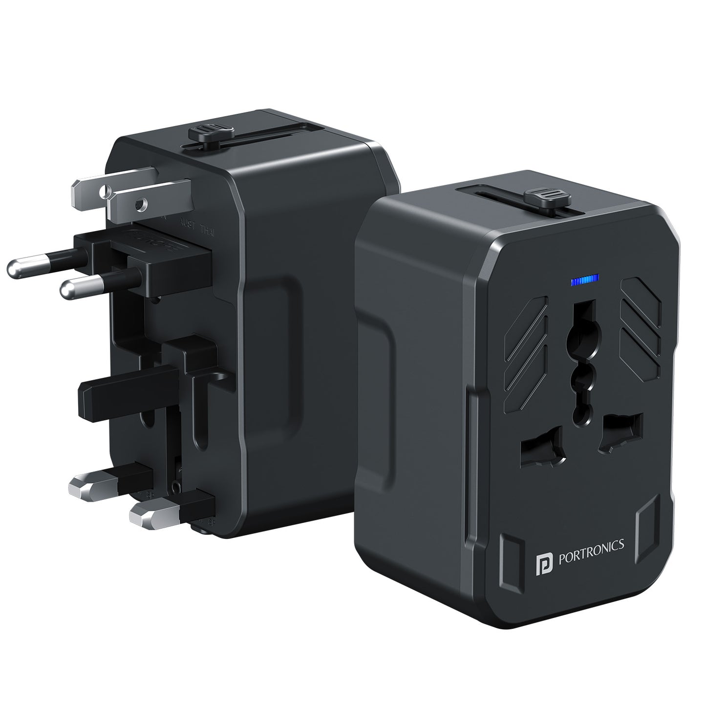 Portronics Juicemate 4 20W Type-C PD outlet for fast charging of USB-C devices | Universal travel adapter for smart devices