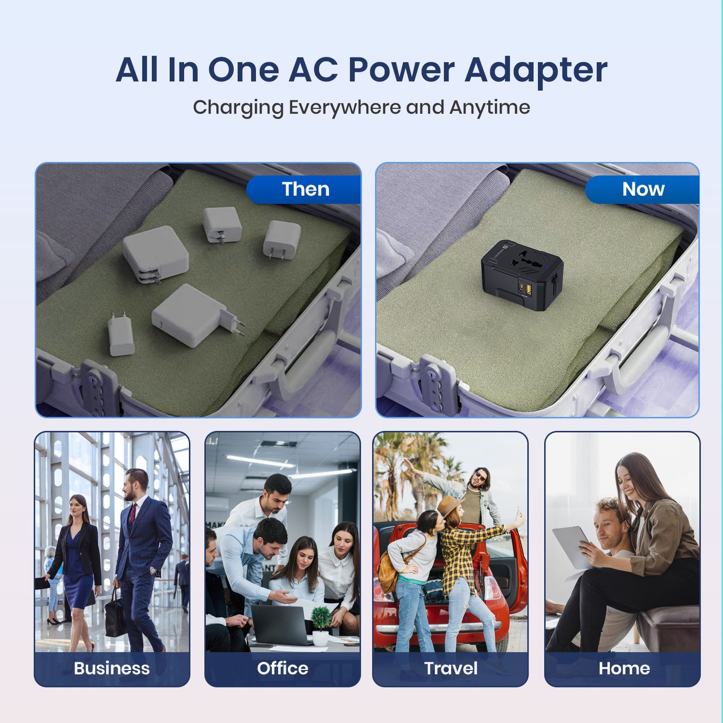 Portronics Juicemate 4 universal travel adapter for fast and efficient device charging | Best travel adapter online | Universal adapter for all smart devices