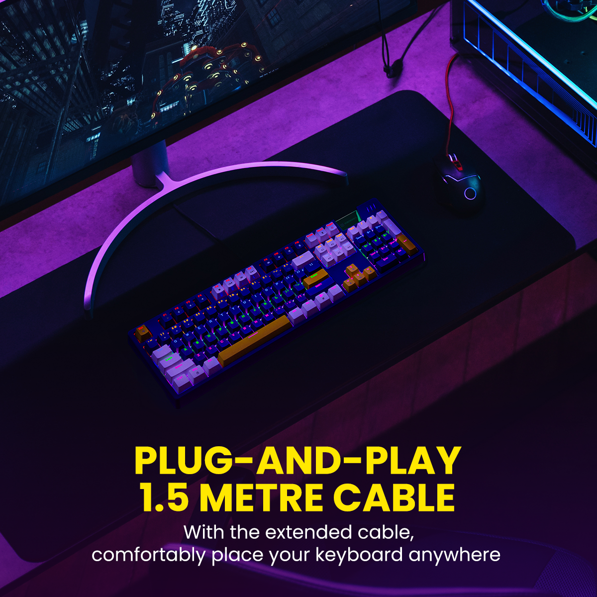 Portronics K2 laptop keyboard online with 50 million keystroke durability, built for long-lasting gaming and typing performance.
