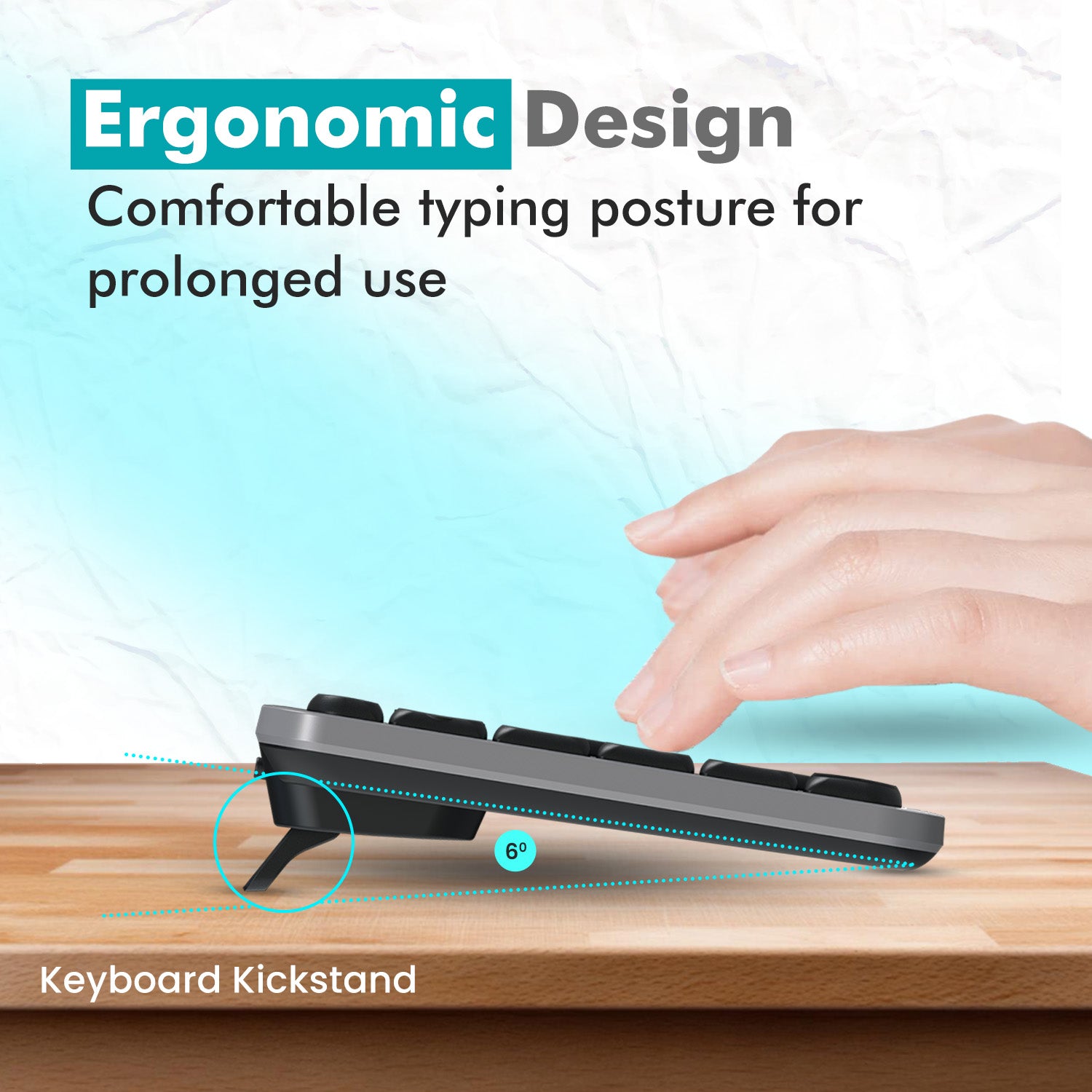 Portronics Key4 Combo Wireless Laptop Keyboard and Mouse | Plug and play USB wireless mouse with optical sensor | keyboard and mouse solution for computer laptop and macOS devices