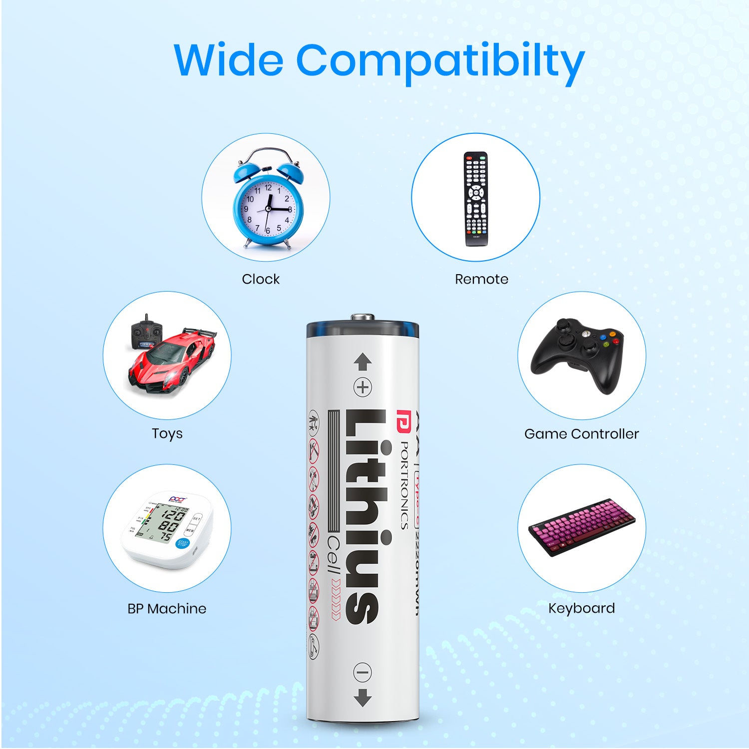 Portronics Lithius Cell AA USB-C Rechargeable Lithium-ion Battery | rechargeable lithium ion battery with built-in Type C Charging Port | eco-friendly lithium rechargeable battery for cameras, keyboards and smart devices