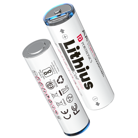 Portronics Lithius Cell – AA USB-C Rechargeable Lithium-ion Battery with Type C Charging Port | USB rechargeable battery India | rechargeable li ion battery for remotes, keyboards, torches and everyday gadgets