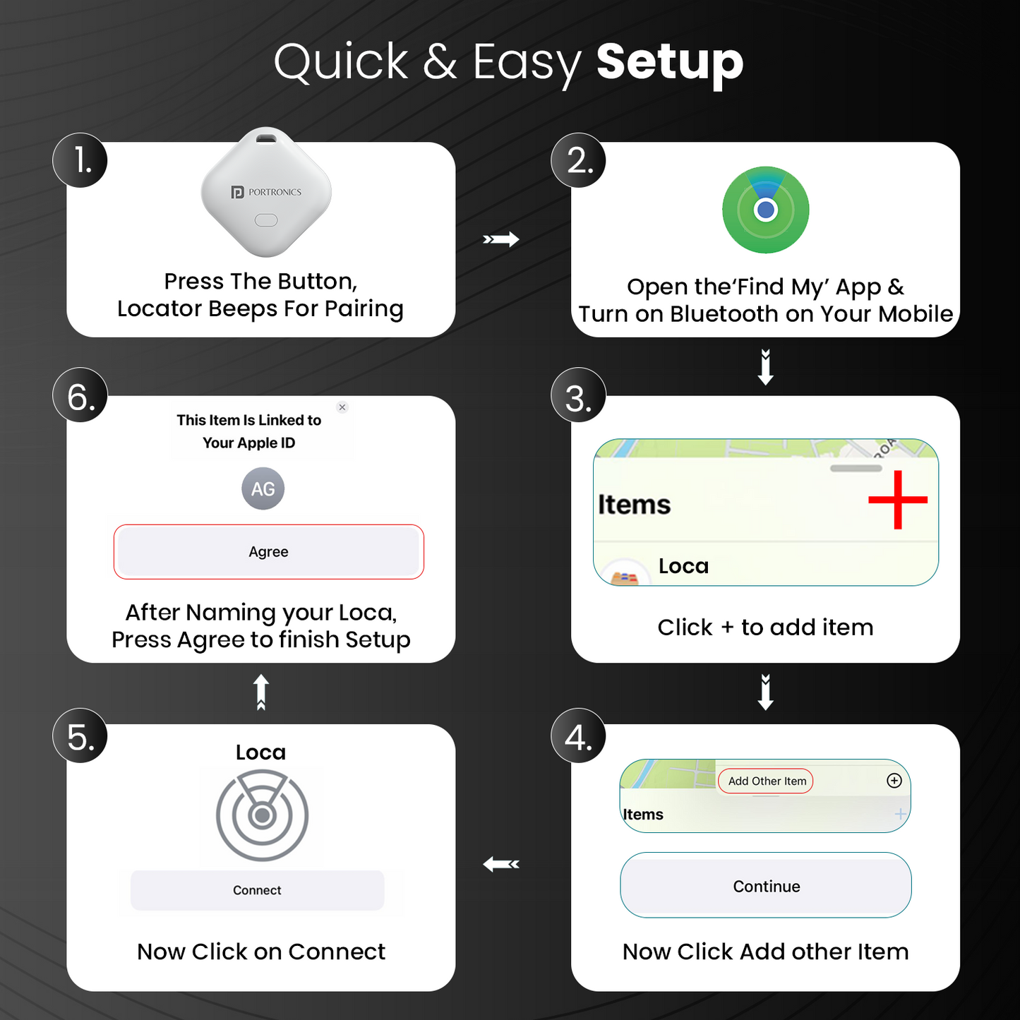 Portronics Loca Location Tag | Works seamlessly with Apple Find My for instant retrieval | GPS tracker price value product offering smart tracking for daily use