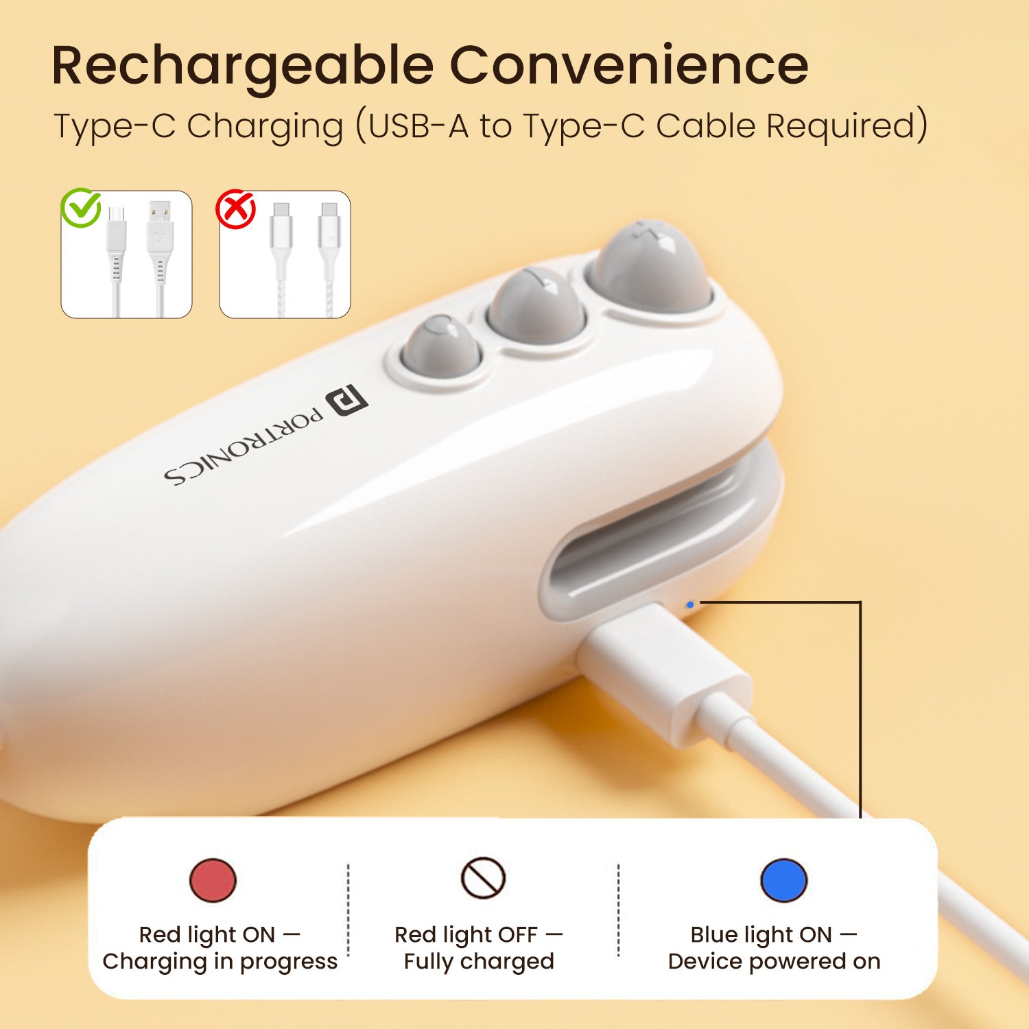 Portronics Locksy | 2-in-1 Sealer & Cutter with LED Indicator & Type-C Port | Enjoy instant, airtight seals with this Mini Food Bag Sealer & Cutter featuring a heating jaw, recessed safe blade, anti-slip grip, and magnetic back—an ideal portable sealing machine for snacks, spices, and frozen foods.