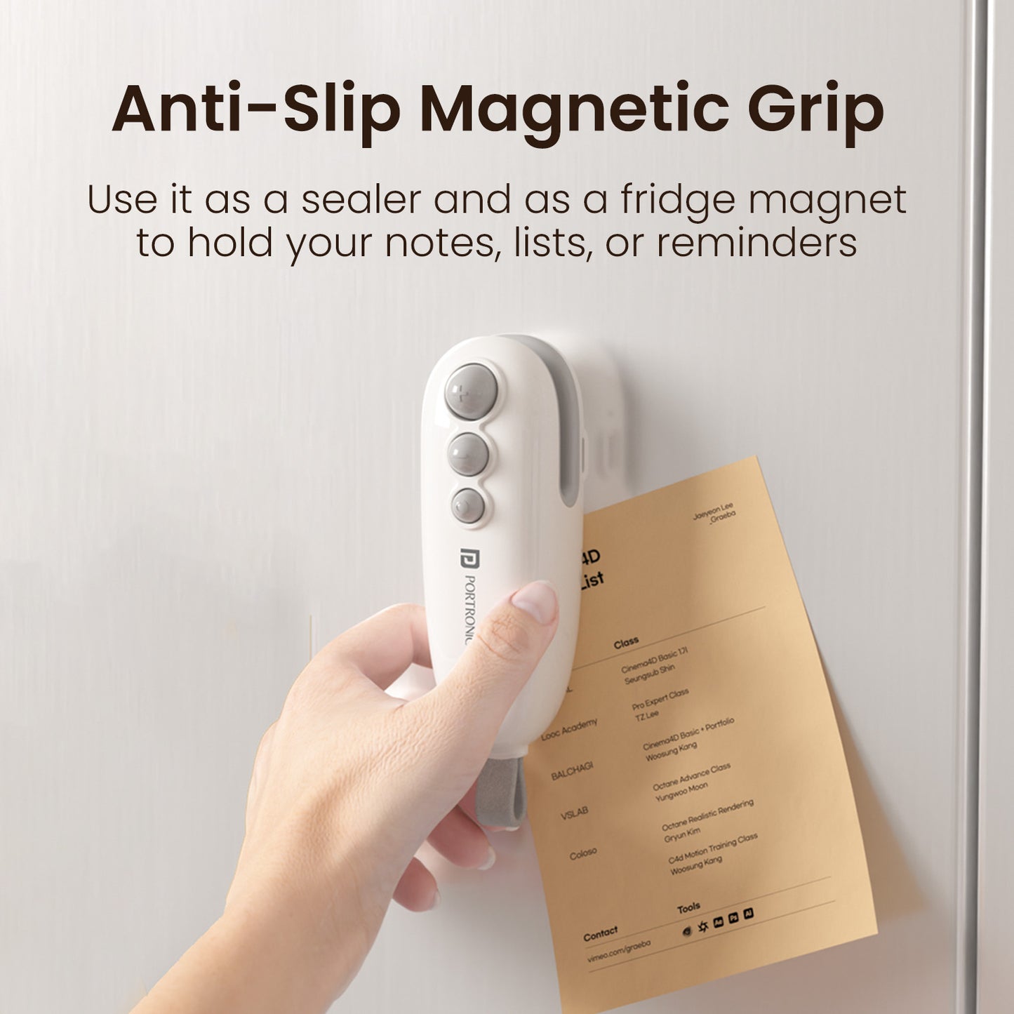 Portronics Locksy | Type-C Rechargeable 2-in-1 Sealer & Cutter for Food Storage | Compact Mini Food Bag Sealer & Cutter designed to prevent spills, reduce waste, and keep food crisp with strong sealing performance and safe, recessed cutting action—your everyday portable sealing solution.