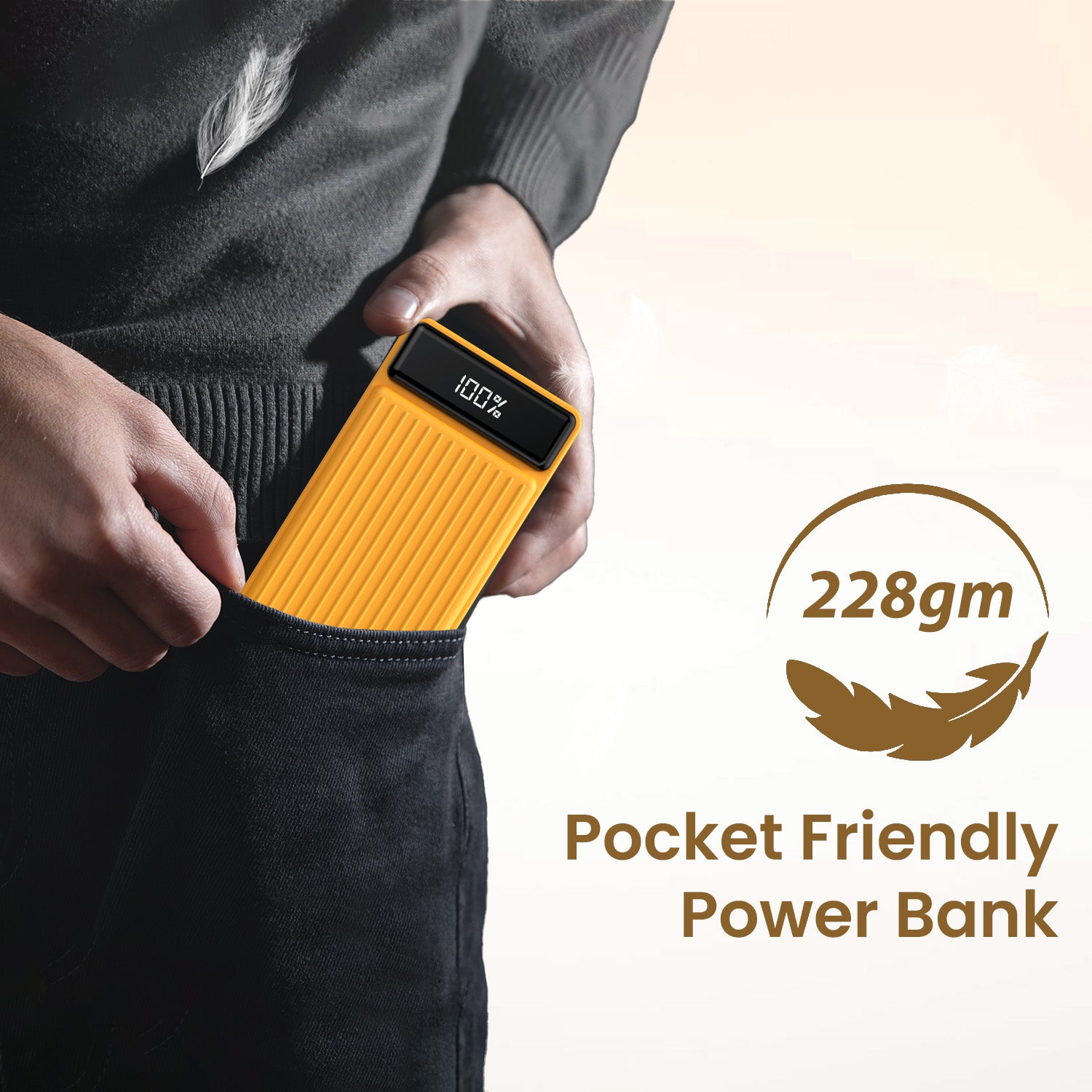 Yellow Portronics Luxcell B is the best 10000mAh power bank for mobile users, offering ultra-fast charging, stylish design, and long battery life