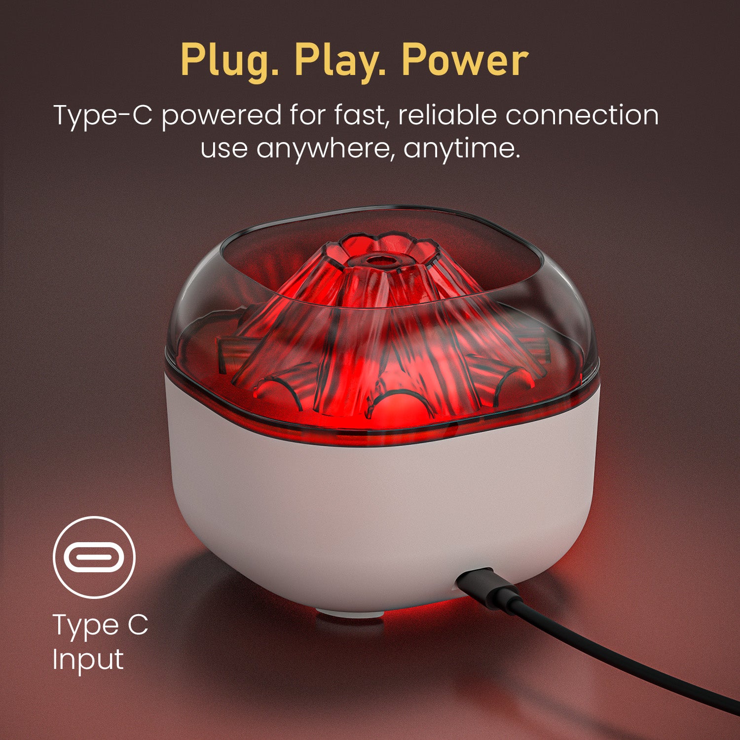 Portronics Magma Pro Cool Mist Humidifier | Realistic Volcanic Mist with Ultrasonic Technology | Auto Timer & Silent Operation | Best Humidifier for Baby in India | Ideal Air Humidifier for Home, Office & Yoga Use