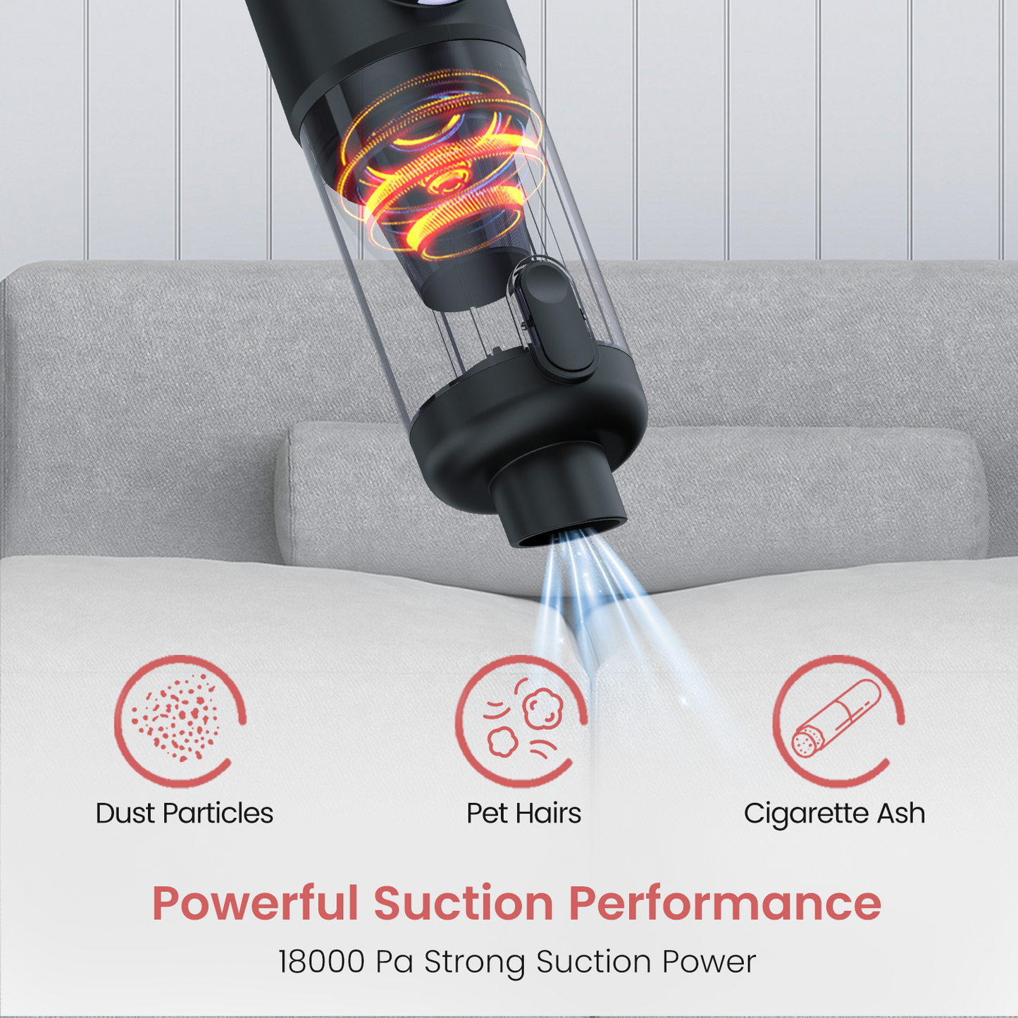 Portronics Mopcop 4 Mini Vacuum Cleaner – Portable and Rechargeable Vacuum Cleaner for Home, Office, and Vehicle Use with powerful suction performance