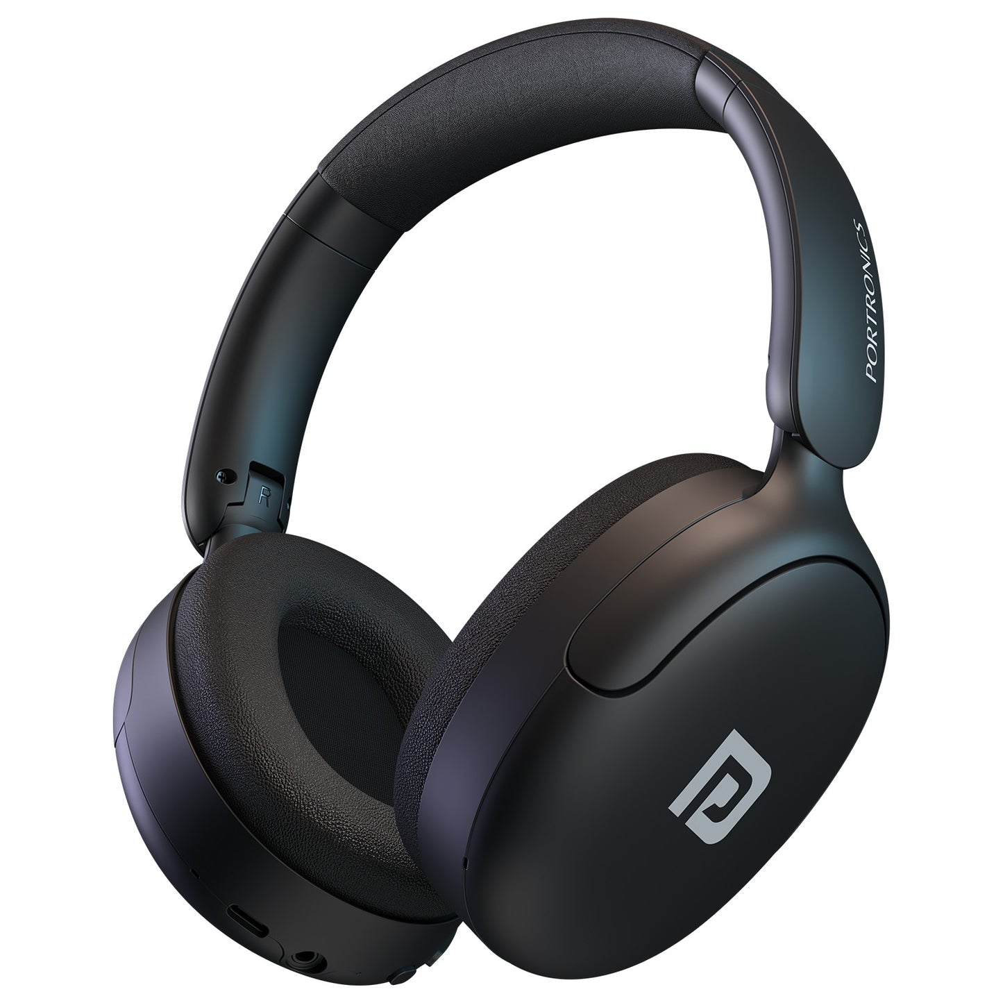 Portronics Muffs M5 Over Ear Hybrid ANC Bluetooth Headphone | Wireless Bluetooth Headphones with Quad Mic & 50H Playtime | Wireless Headphones, Noise Cancellation Headphones, Headphone with Mic