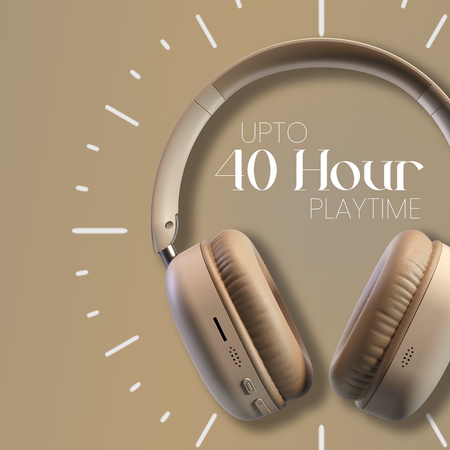 Portronics Muffs M6 Wireless Over Ear Bluetooth Headphones with 40H Battery Life and Mic for Calls headphones price comparison image - view 11