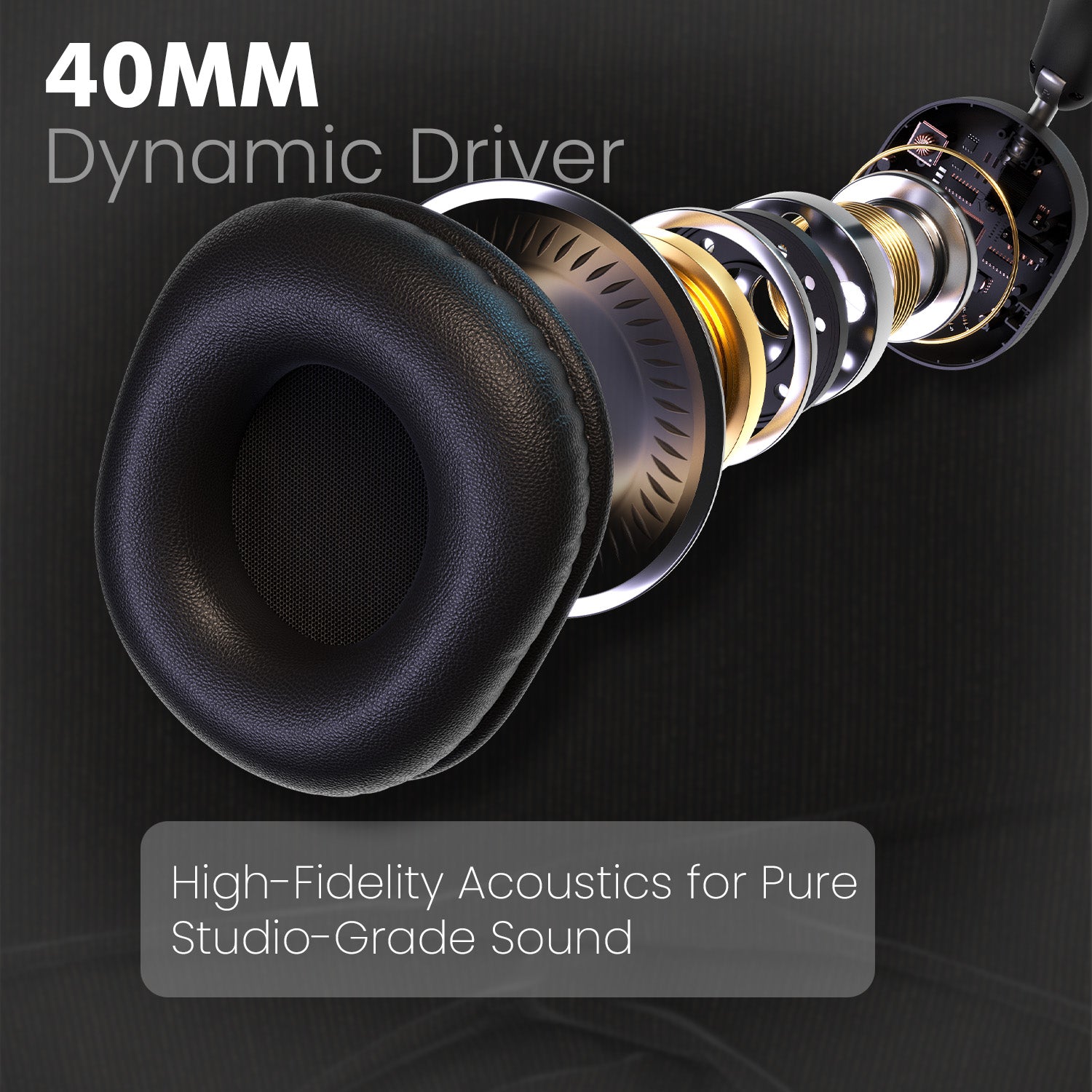 Black Portronics Muffs M6 Wired Headset Mode | Great for uninterrupted audio using AUX mode and 40mm dynamic drivers | wired headset ensuring reliable connectivity