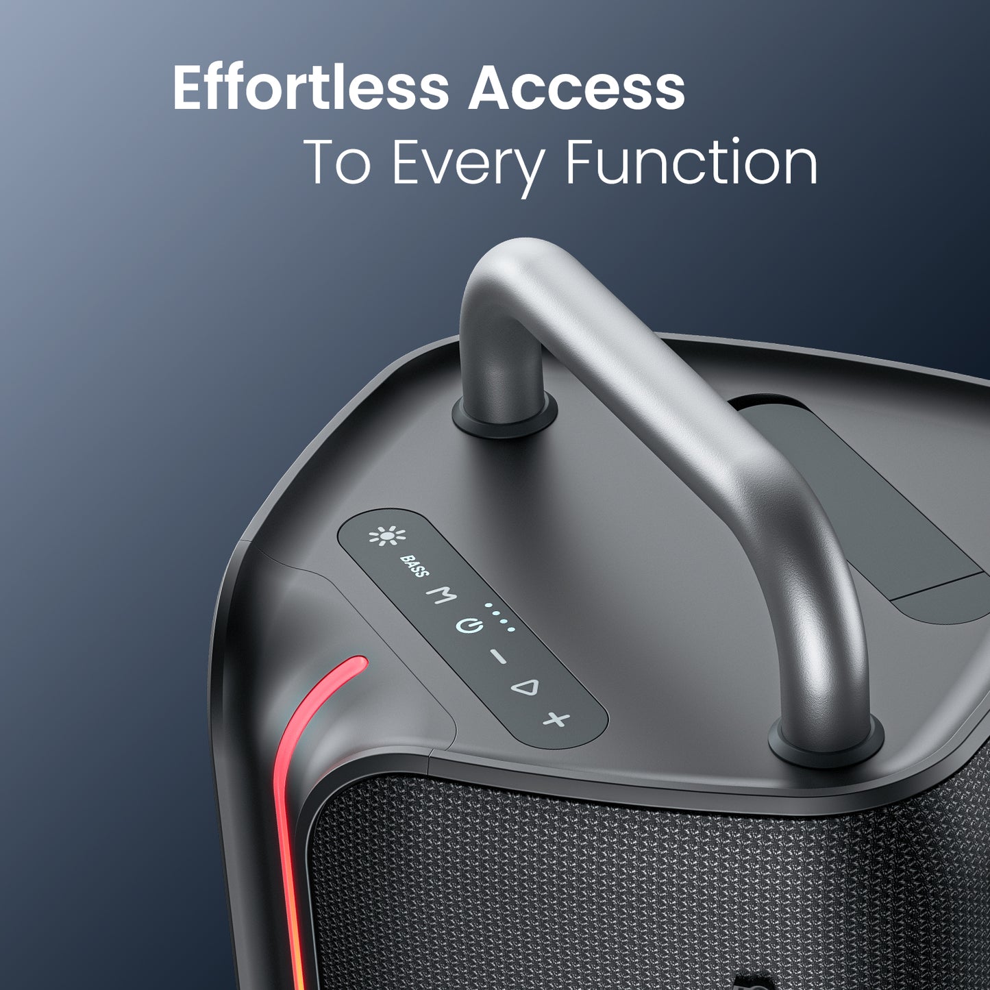 Rechargeable Wireless Bluetooth Party Speaker with MIC | Portronics Nebula X Portable Speaker | Big Sound, AUX Input & Wireless Karaoke Microphone