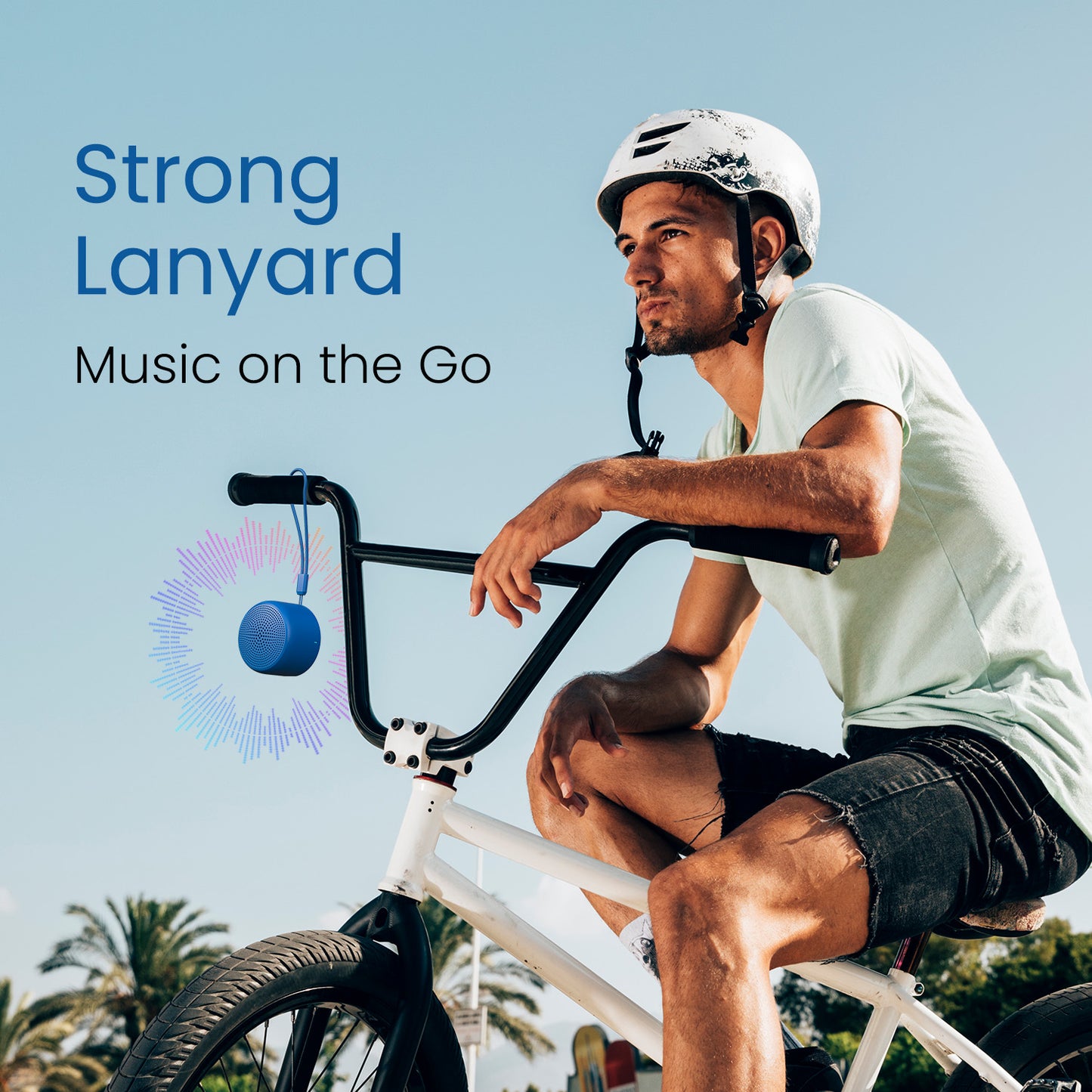 Blue Portronics Pico Mini Portable Mini Speaker | Lightweight Wireless Bluetooth Speaker with HD Sound Quality