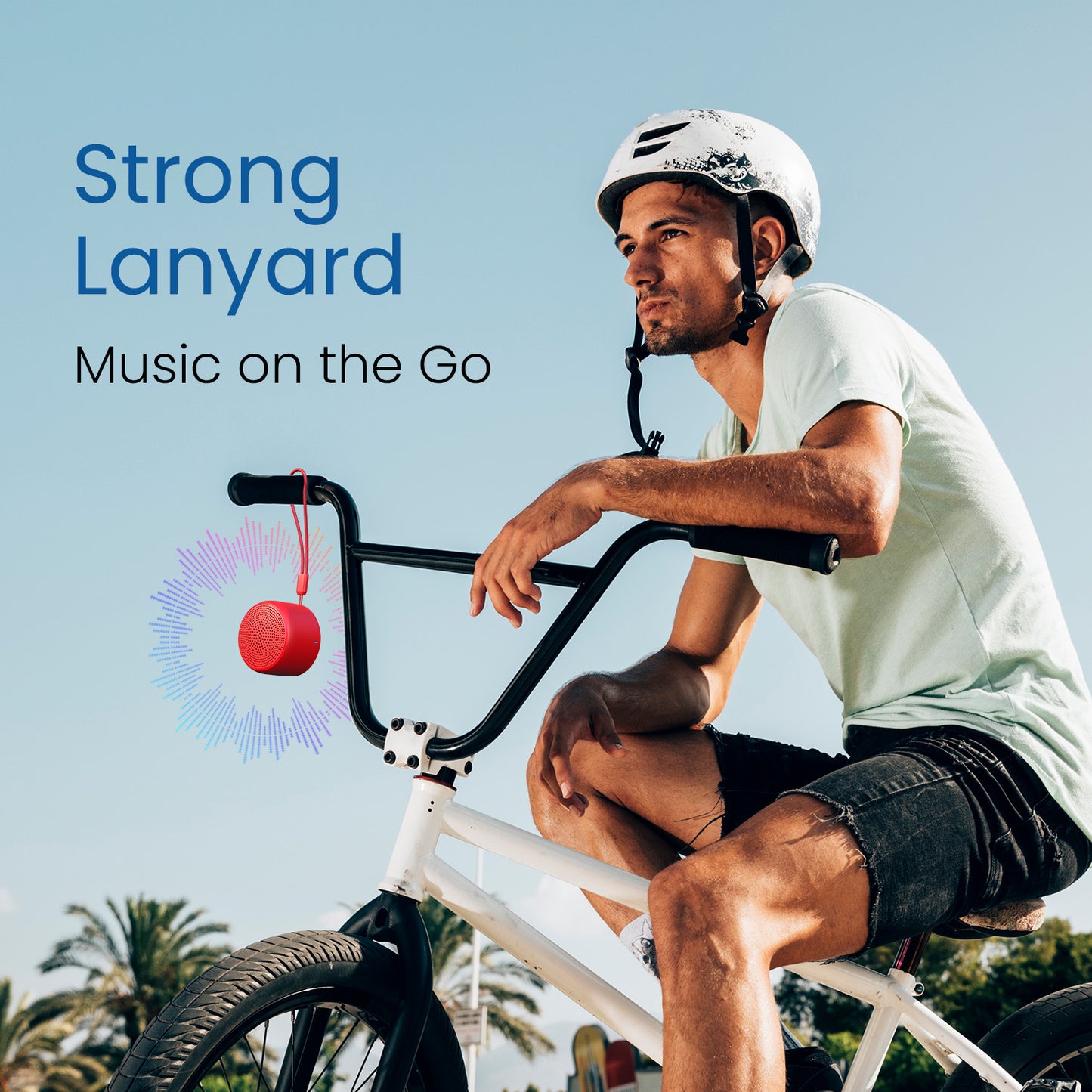 Red Mini Speaker Bluetooth v5.3 Portronics Pico | Portable Wireless Mini Speaker with Stable Connectivity