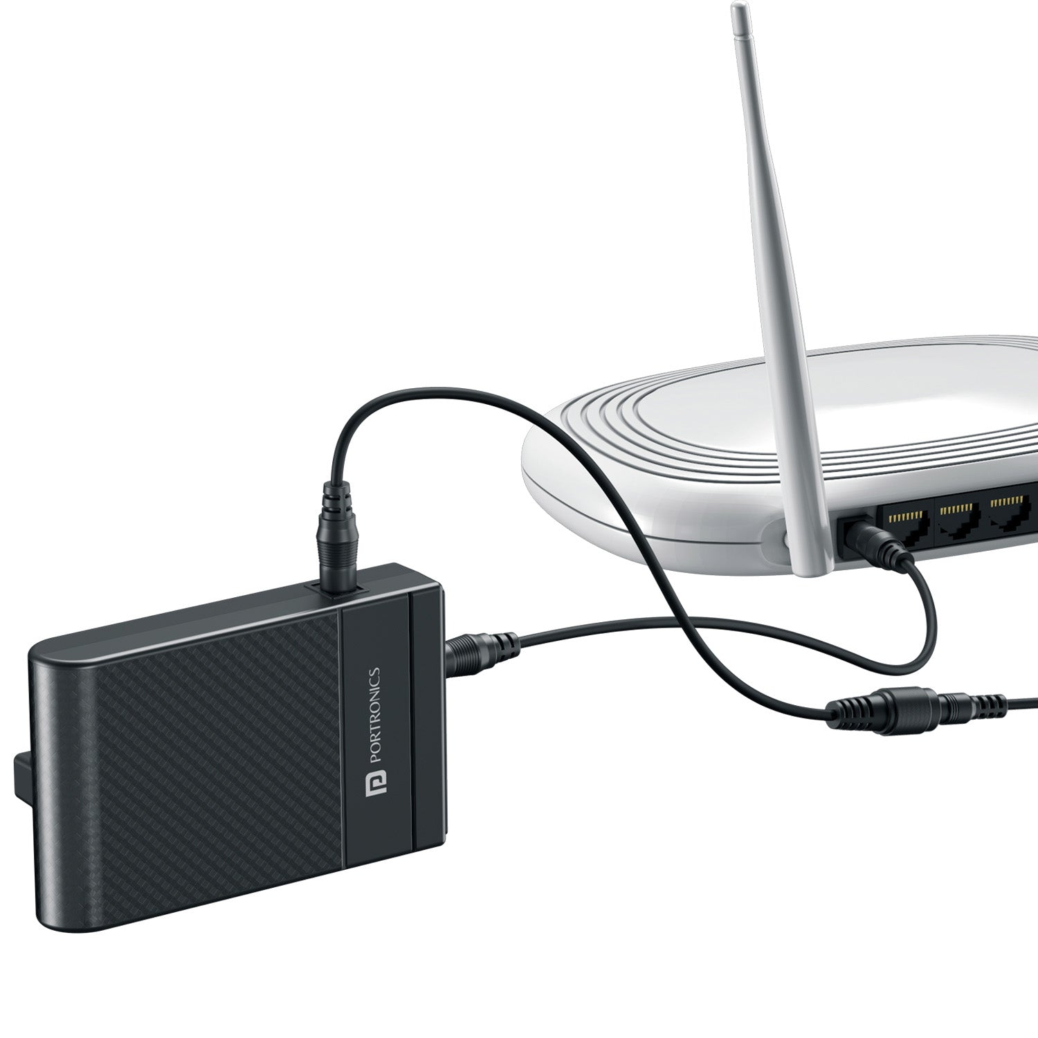 Portronics Power Plus II Mini UPS for WiFi Router | 2000mAh Smart Battery Backup for Uninterrupted Internet During Power Cuts | WiFi Router, Router UPS, Power Bank for WiFi