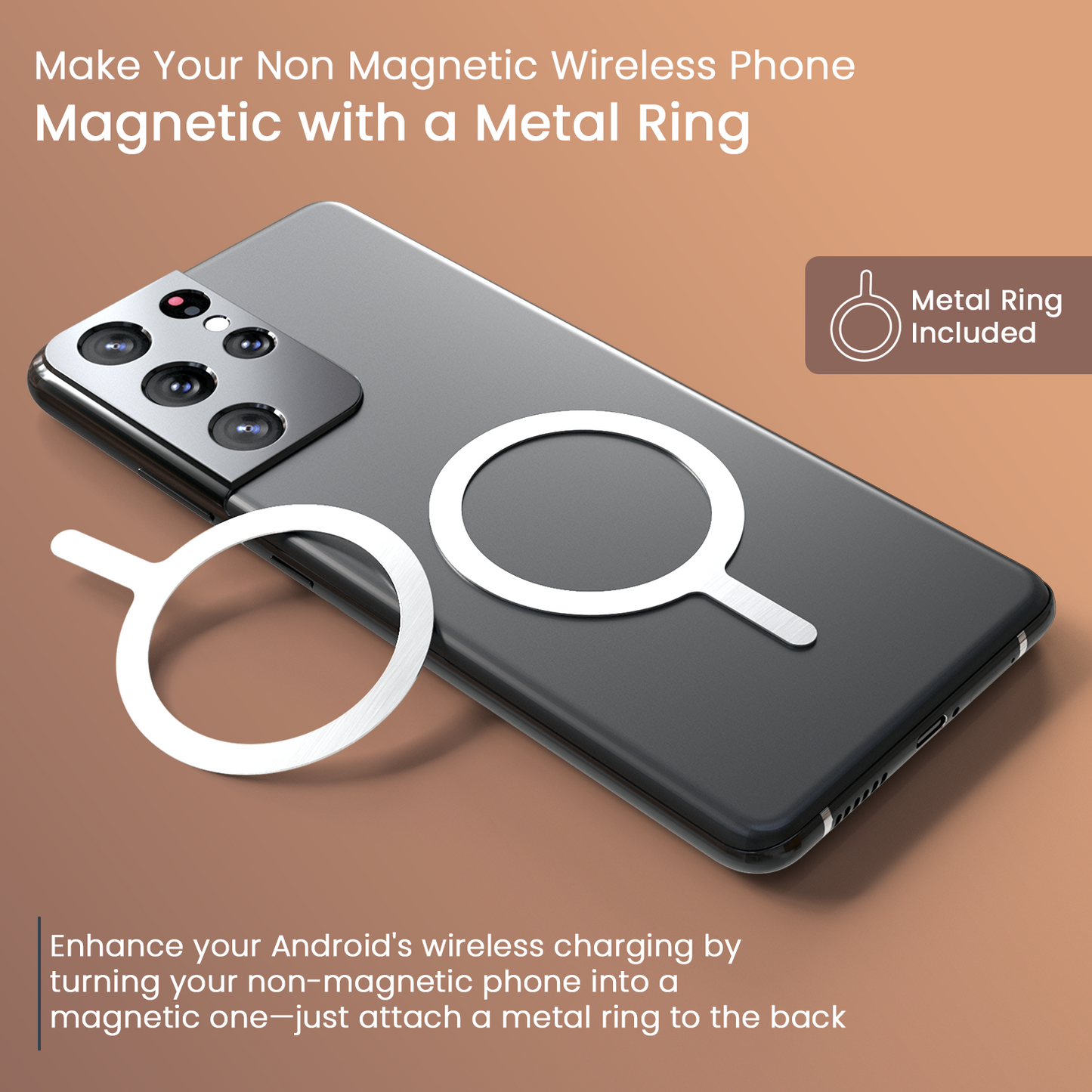 White Portronics Power Shutter Air 10K Best Wireless Power Bank | Magnetic wireless charging for smartphones | best wireless power bank with magnetic ring for iphone