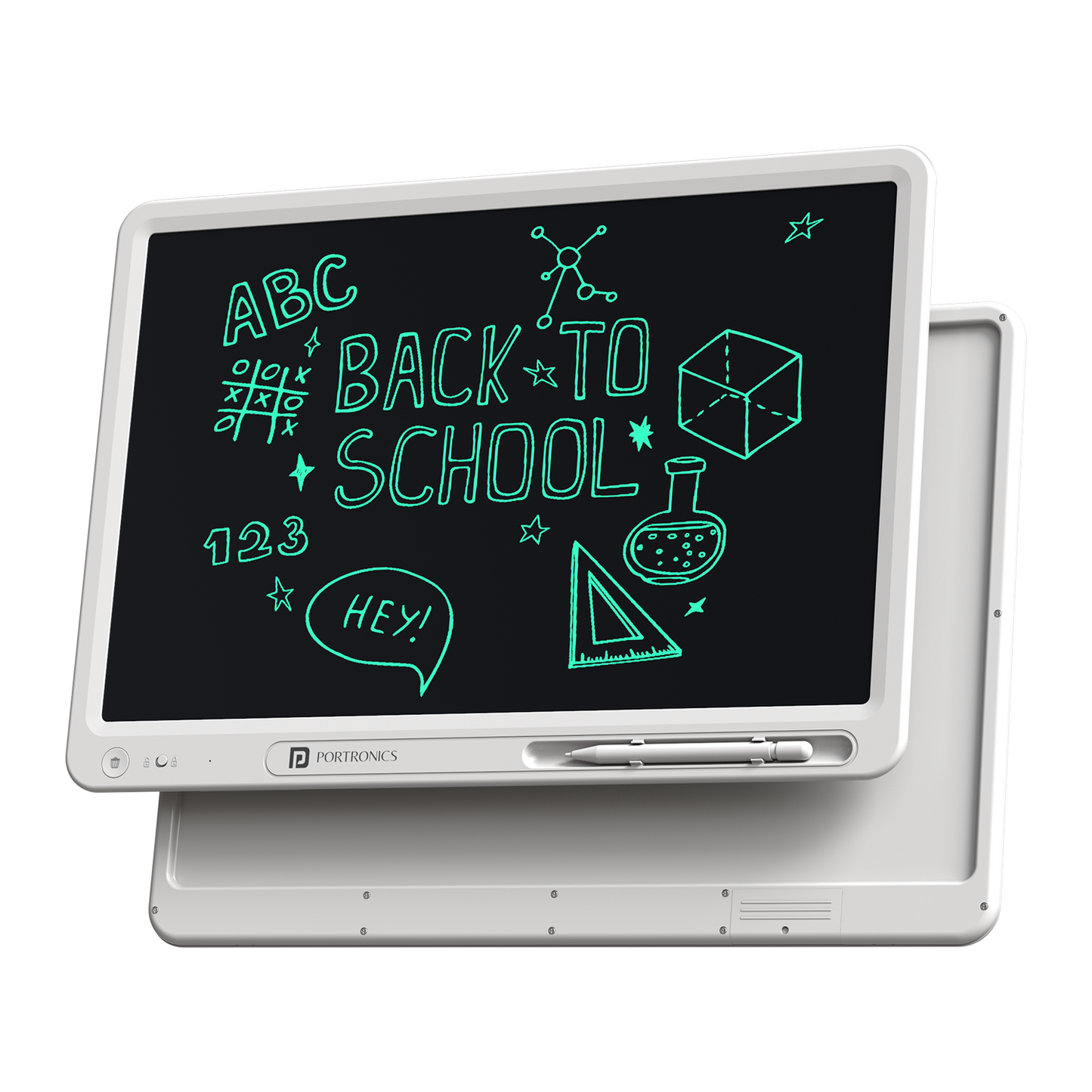 Portronics Ruffpad 21 Pro Re-Writable LCD Writing Pad with Stylus – 21 Inch Digital Writing Tablet for Students
