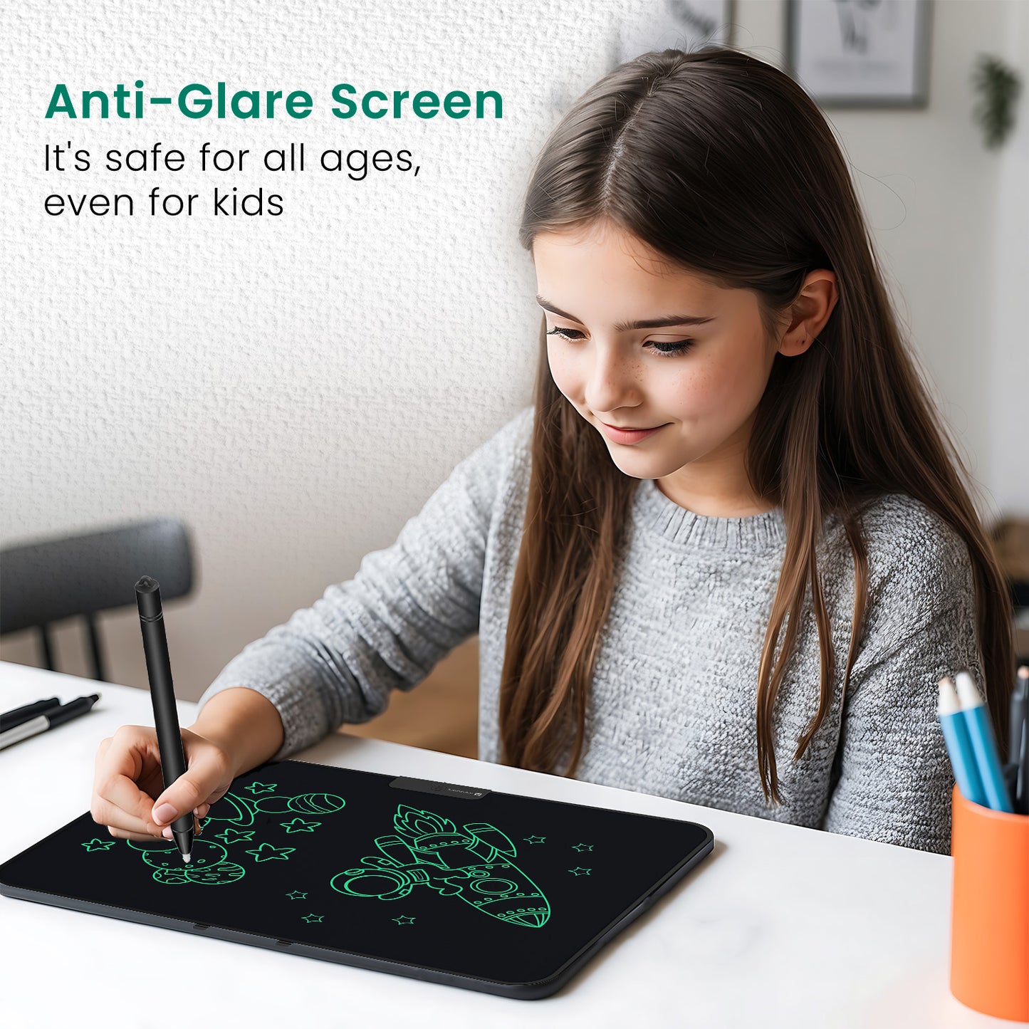 Portronics Ruffpad 22 Lcd writing pad comes with anti glare lcd screen| best writing pad for kids| lcd writing pad online