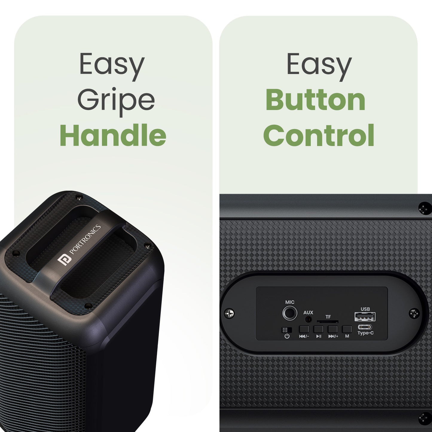 High-power wireless party speaker Portronics Rumble, portable speaker with MIC, karaoke mic speaker compatibility, superior sound and bass boost for music lovers