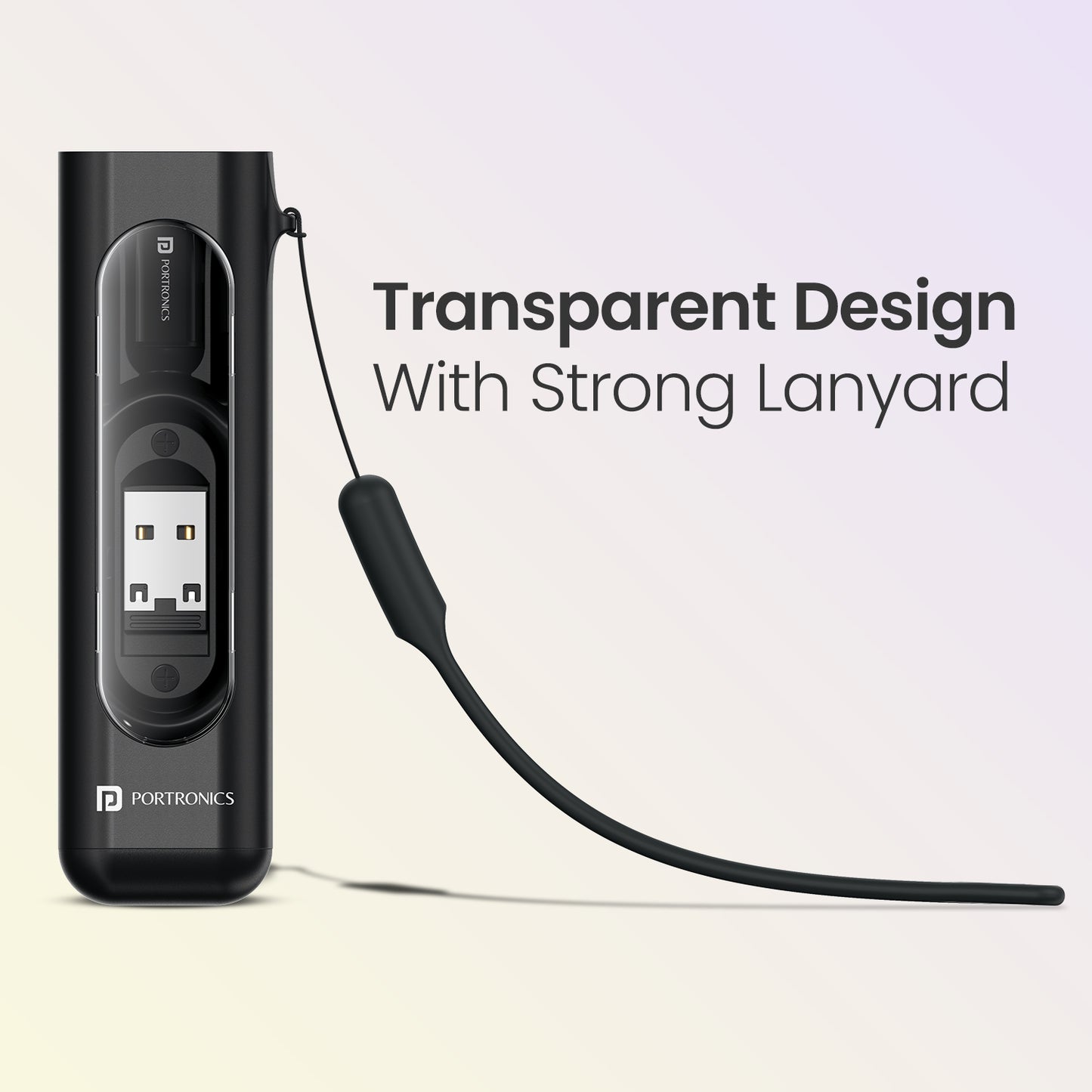 Black Portronics Snapcase 4 multipurpose charging cable | Type C cable with high-speed data sync | ensures efficient device management