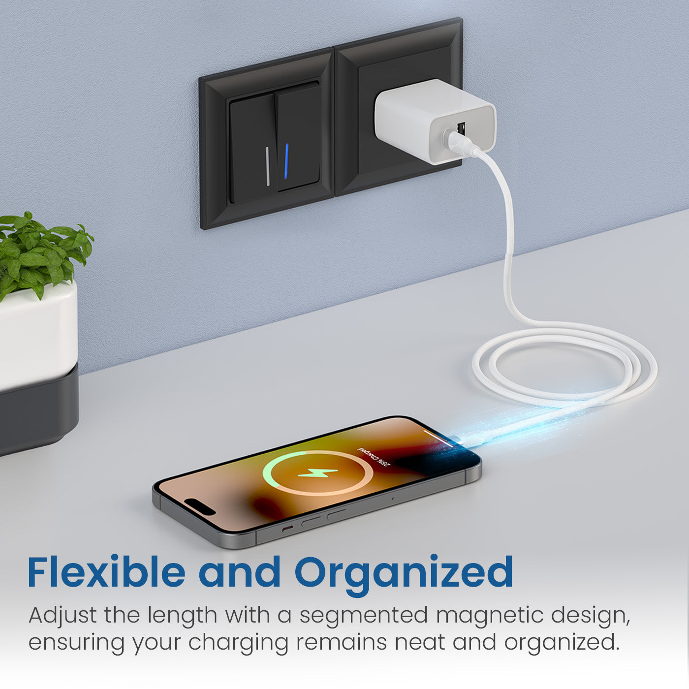 Charging & Data Cable – Portronics Snaplink C Square Type-C to Type-C Cable with 60W Output for Android, Micro USB Alternatives & More