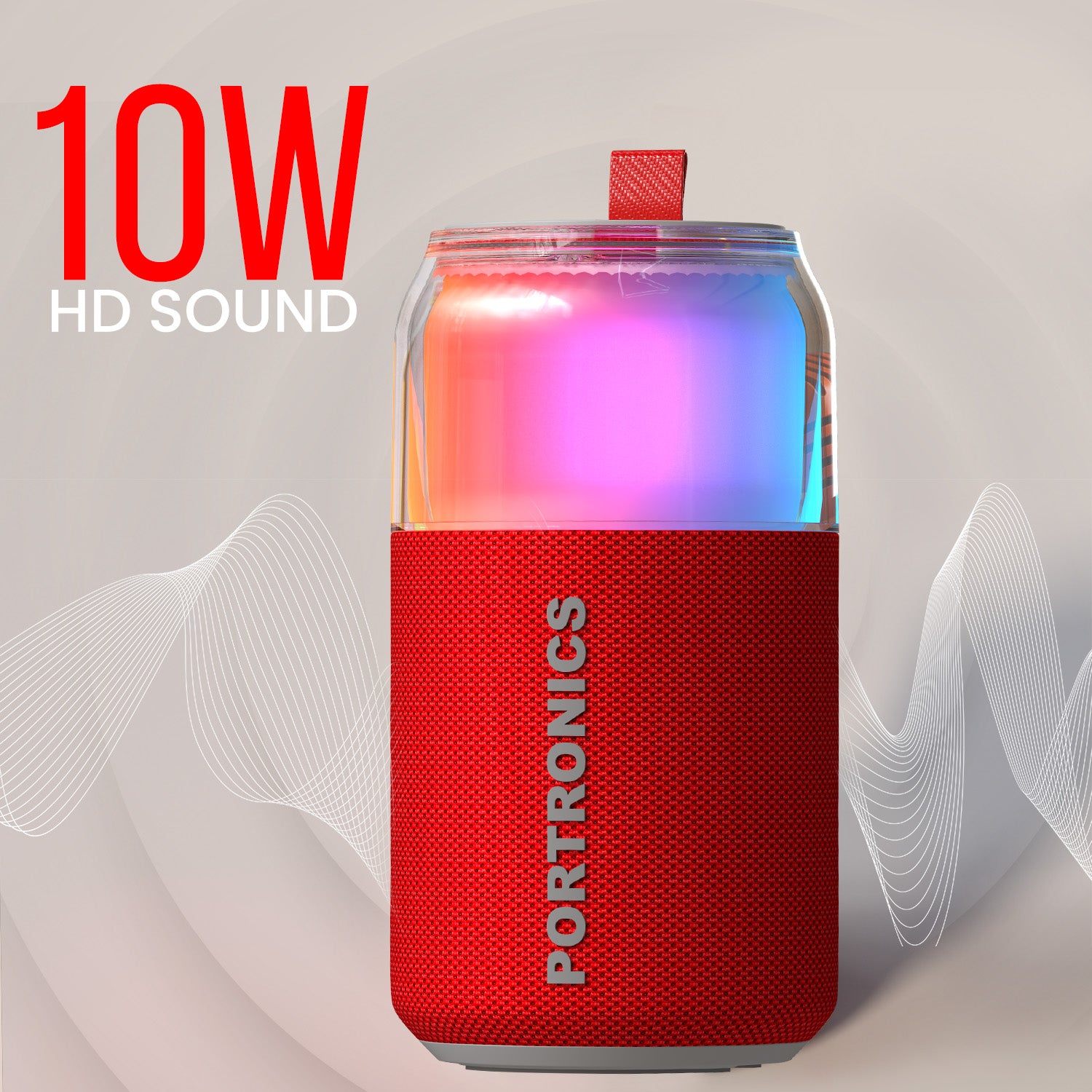 Portronics Talk Six 10W TWS Portable Bluetooth Speaker | Suitable for small parties with true wireless stereo support and HD audio output | wireless speakers delivering immersive sound