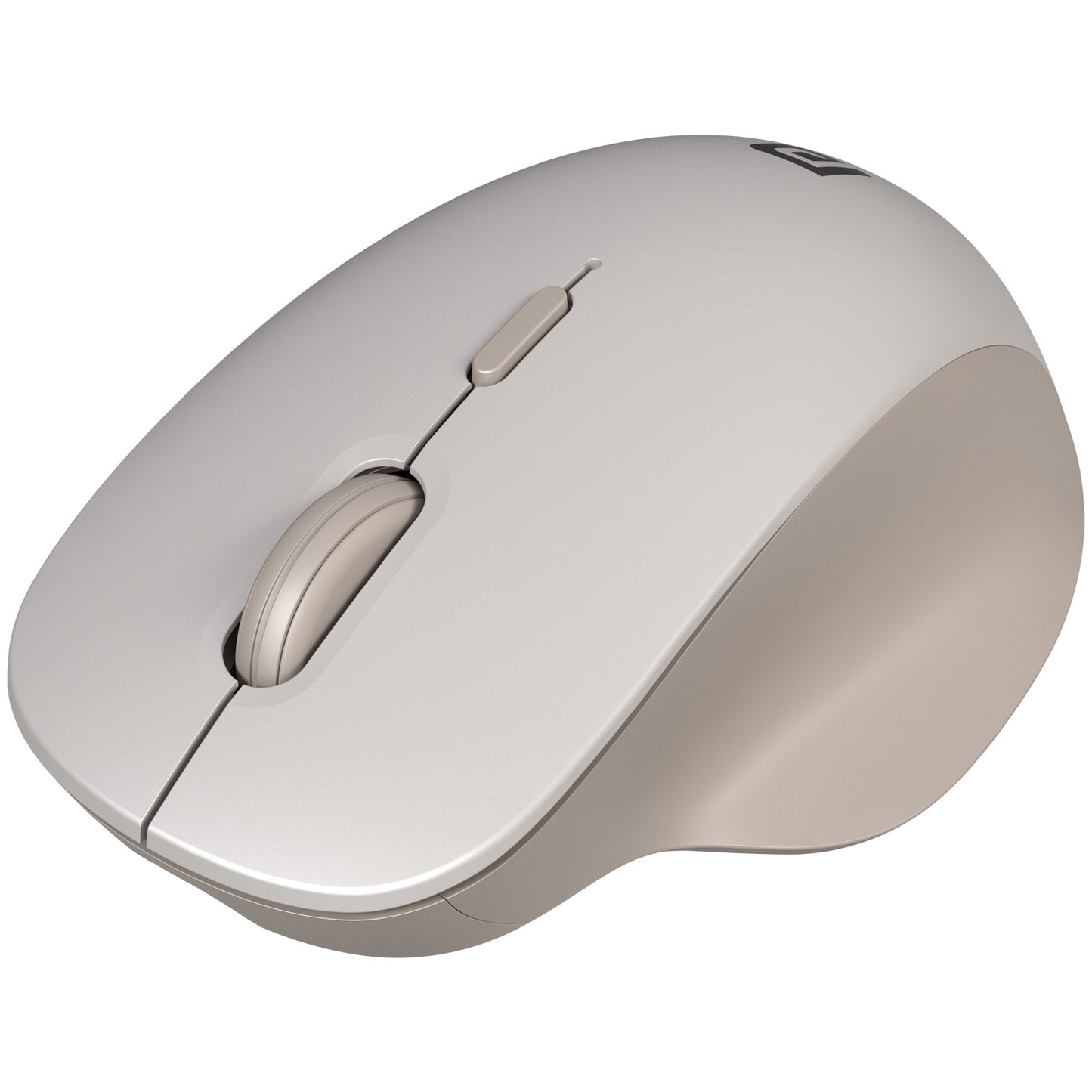 White Portronics ToadGo Rechargeable Wireless Mouse – Ergonomic Contour Design with Noise-Free Silent Buttons, Bluetooth and 2.4GHz Dual Connectivity for MacBook and Laptop