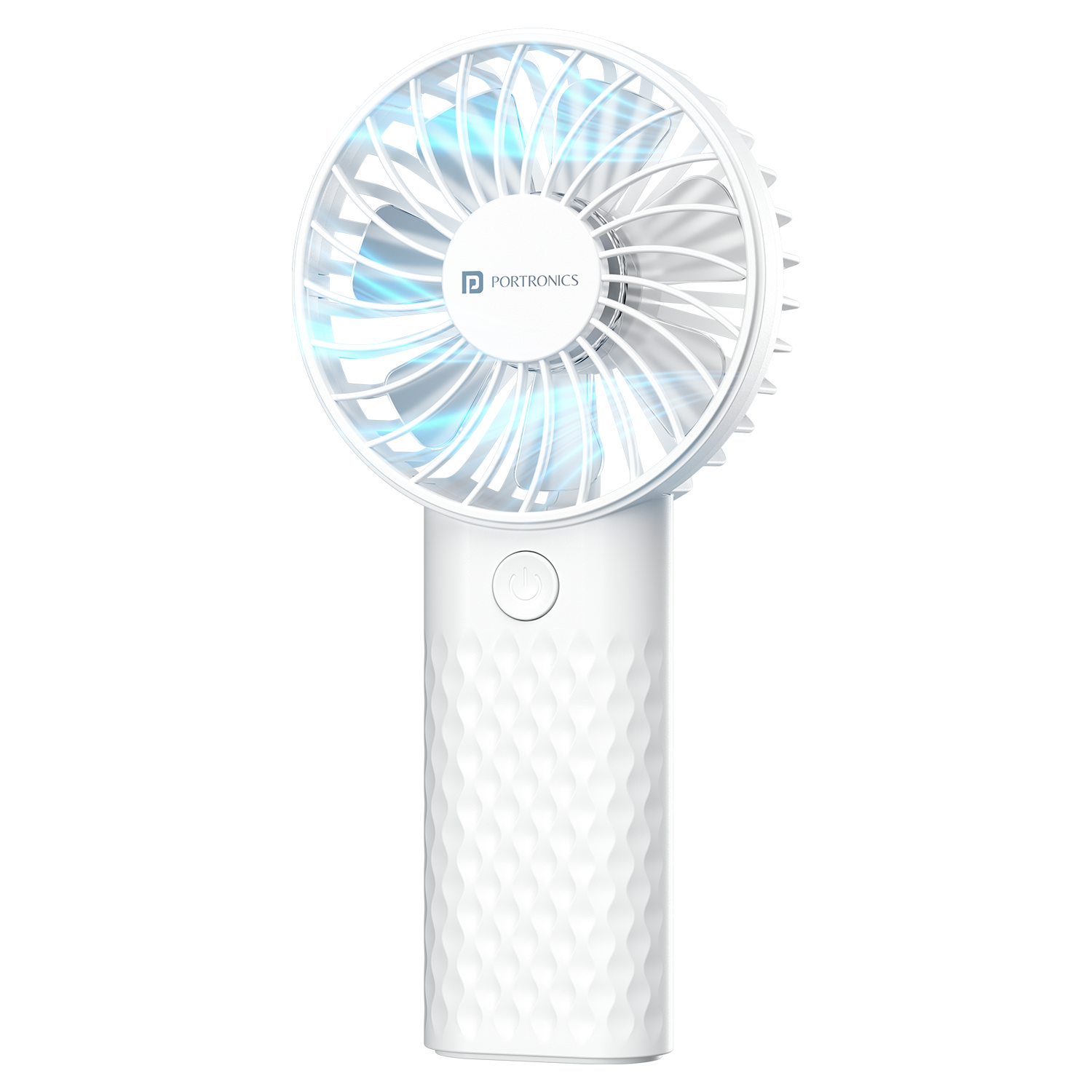 Portronics Toofan Mini 2 portable rechargeable hand fan with 6 speed modes, 8000 RPM BLDC motor, 2000mAh battery, USB Type C charging cable, 7-blade design, and pocket-sized fan convenience