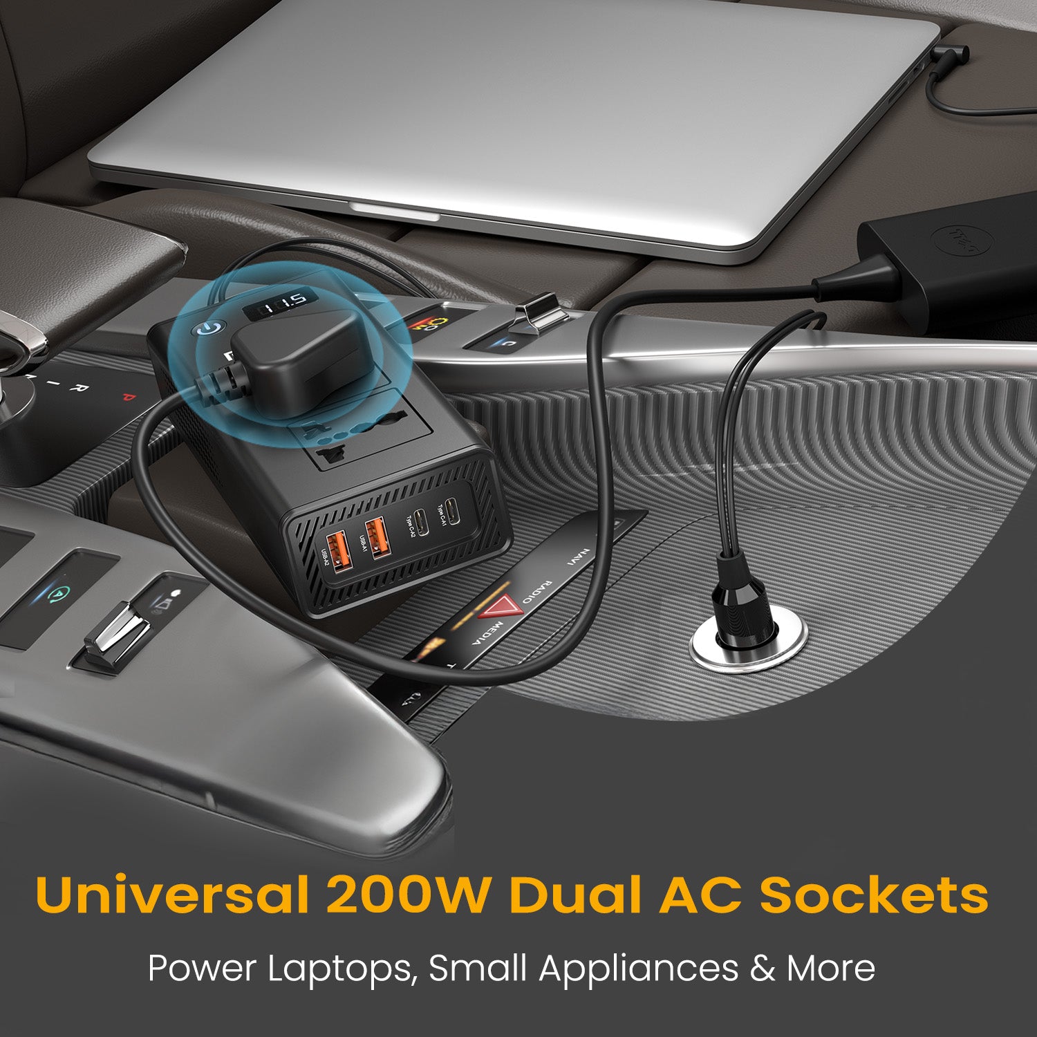 Portronics Zaptor Car Charger with universal compatibility for 12V sockets | Designed for power banks, cameras, GPS units and smartphones | This car charger price offers strong value with multi-port fast charging performance.