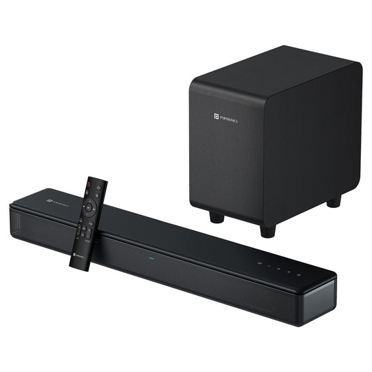 Portronics sound slick x 250W wireless soundbar with wired subwoofer for home| best soundbar online| soundbar with subwoofer online