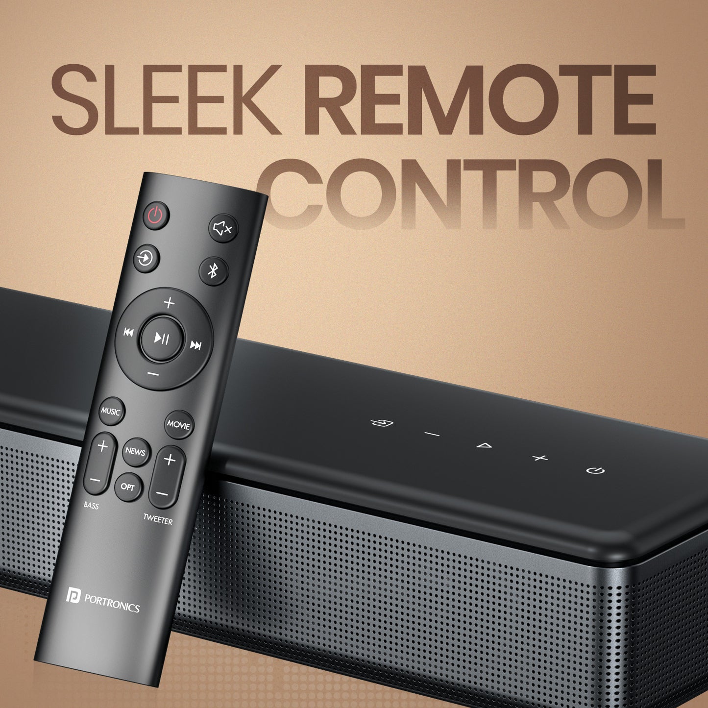 Portronics sound slick x 250w hd sound bluetooth soundbar comes with remote control features for easy control| best sound bar in India| soundbar for tv with wired subwoofer