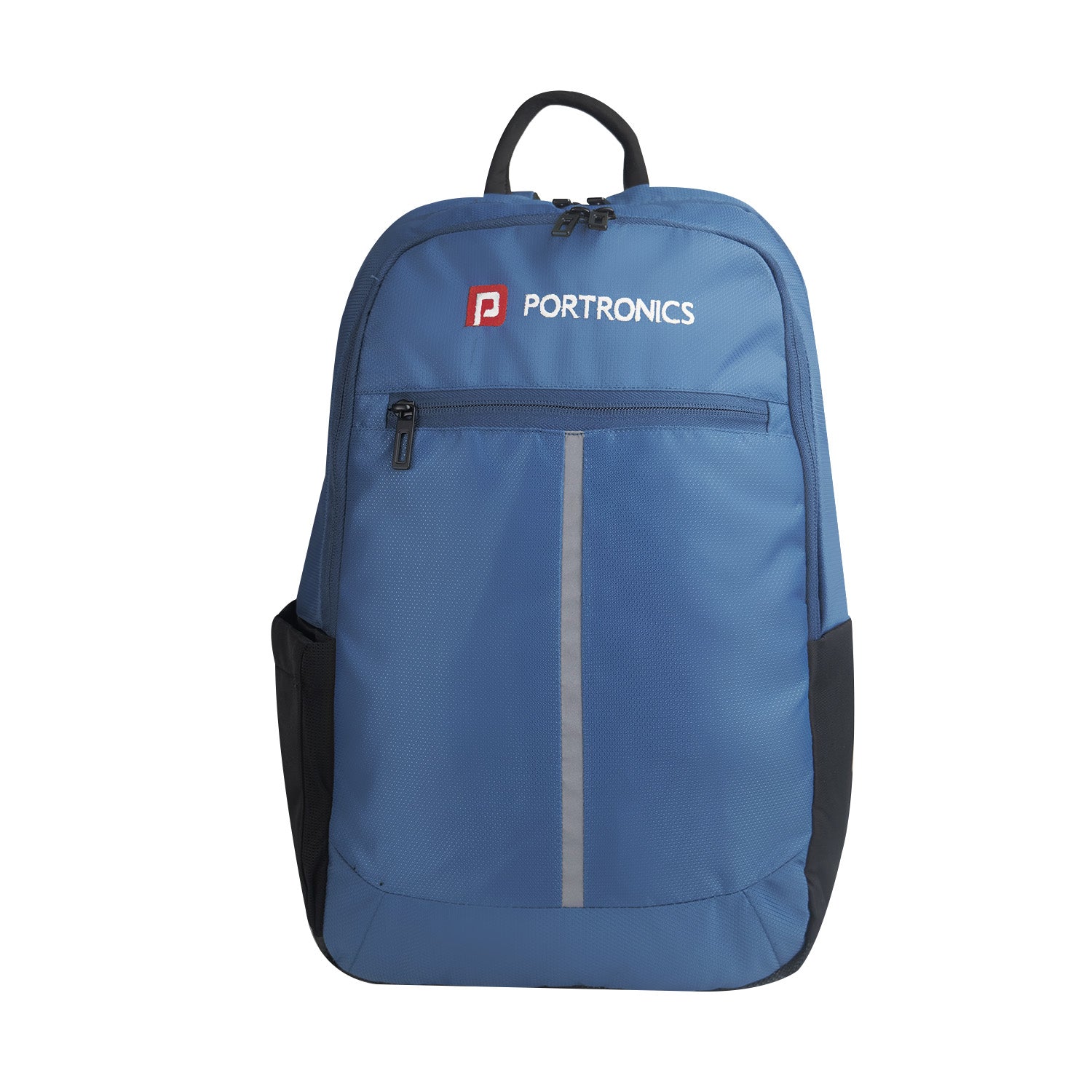 Blue Premium-quality Portronics Byte Laptop Bag with a sleek design, multiple compartments, and durable fabric, perfect for work, travel, or college use