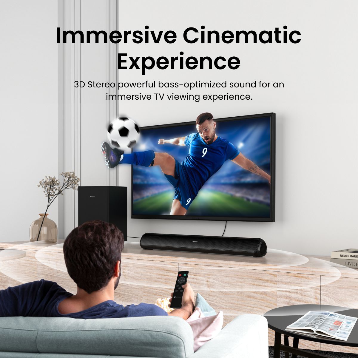 Buy Portronics Wireless Soundbar with Sub woofer Pure Sound Pro X1