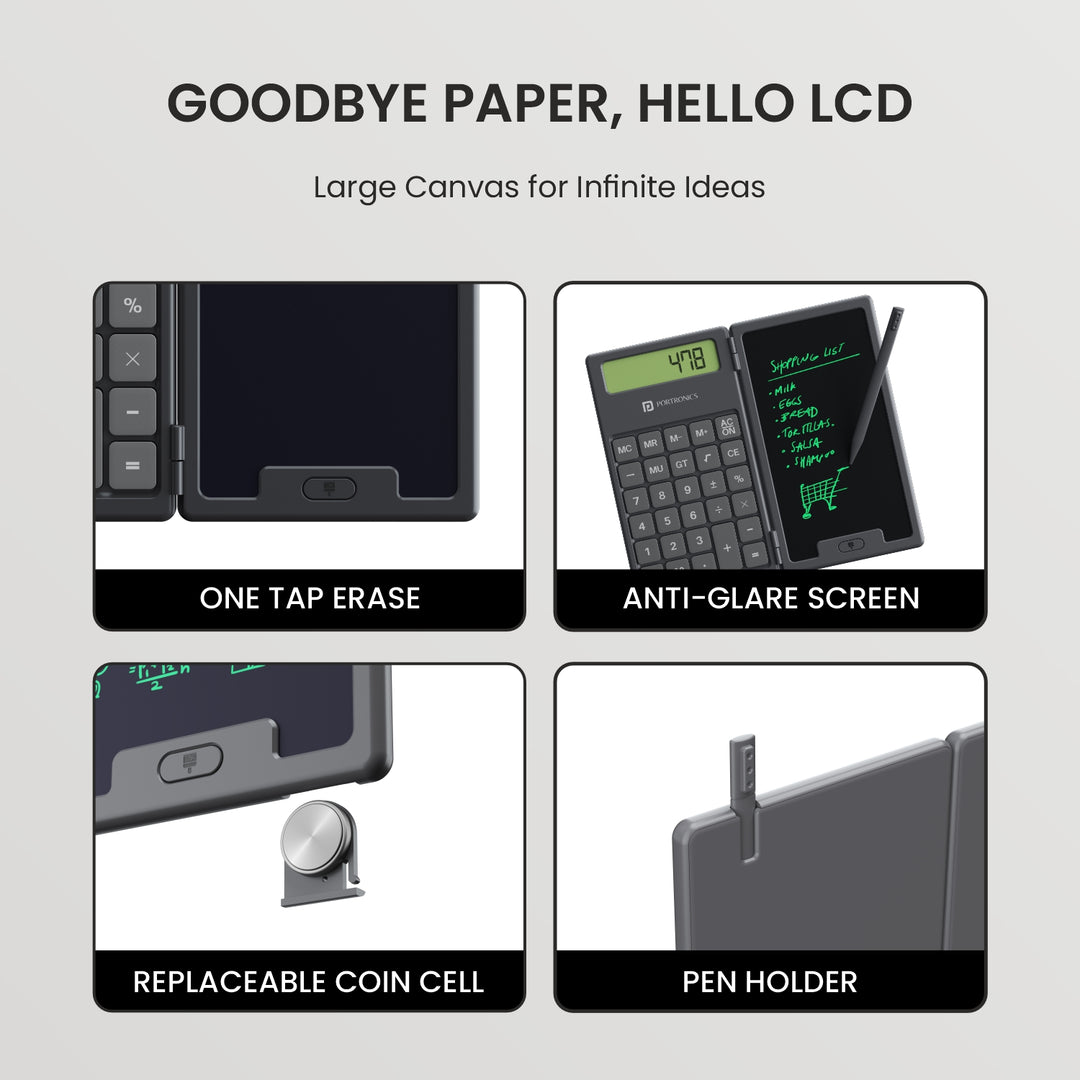 Buy Portronics Ruffpad Calc Digital Writing Pad with Transparent Screen