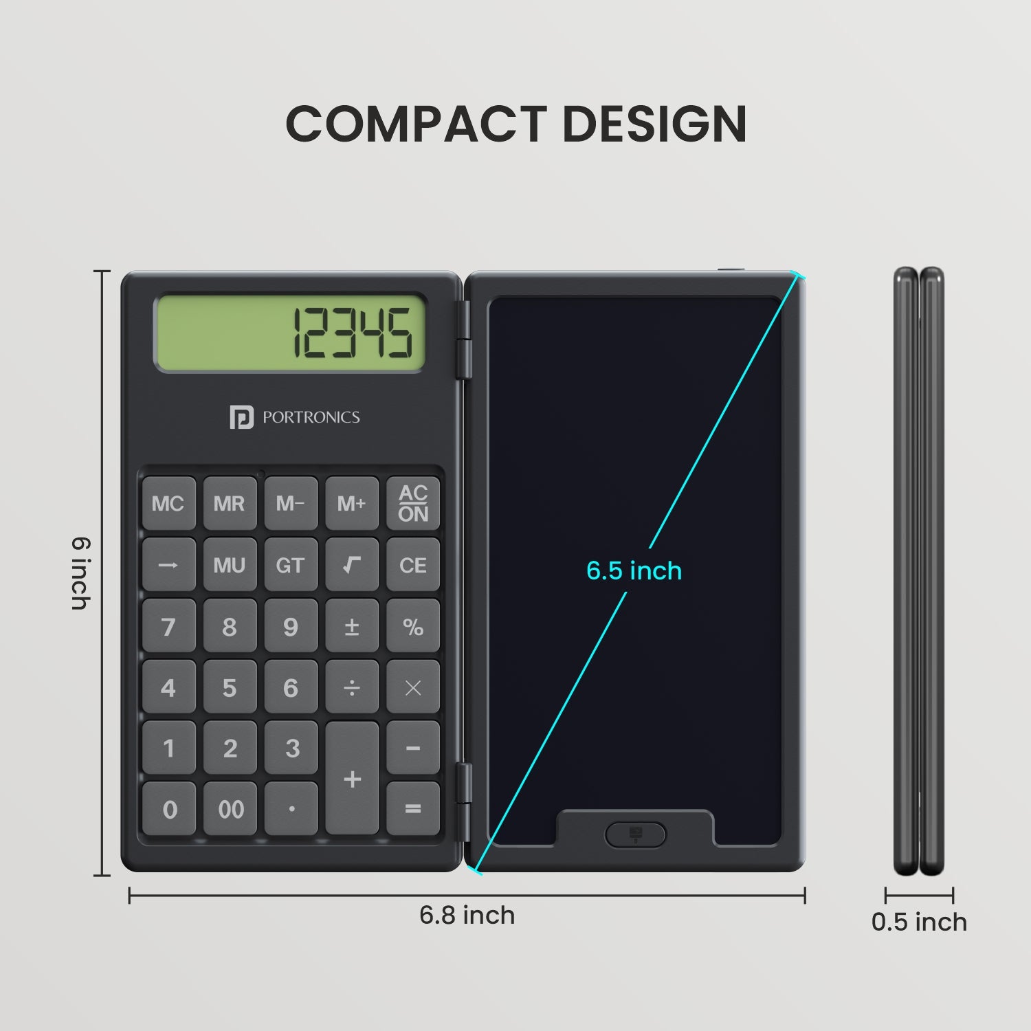 Buy Portronics Ruffpad Calc Digital Writing Pad with Transparent Screen